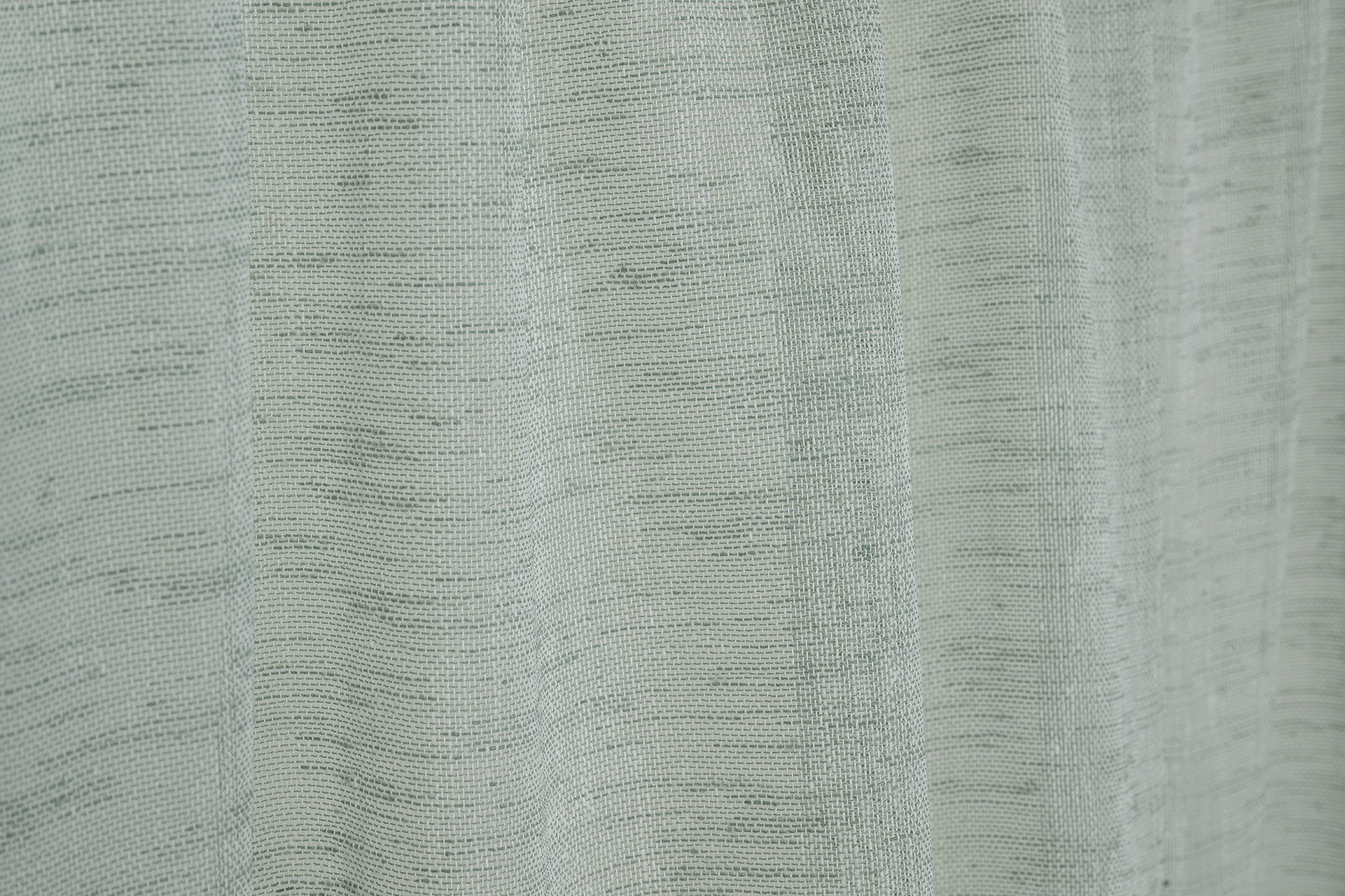 ELBERSDRUCKE Scheibengardine Bistrogardine mit Tunnel Liem mint 48 x 140 cm (1 St), Stangendurchzug, halbtransparent, Polyester, einfarbig, modern, Leinenlook, Sichtschutz