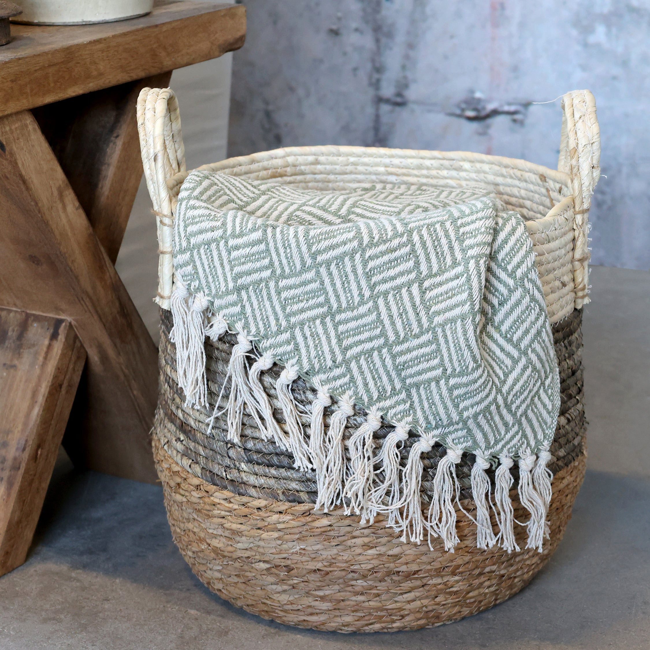 Plaid Chic Antique Aix Plaid Grün/Creme, Chic Antique