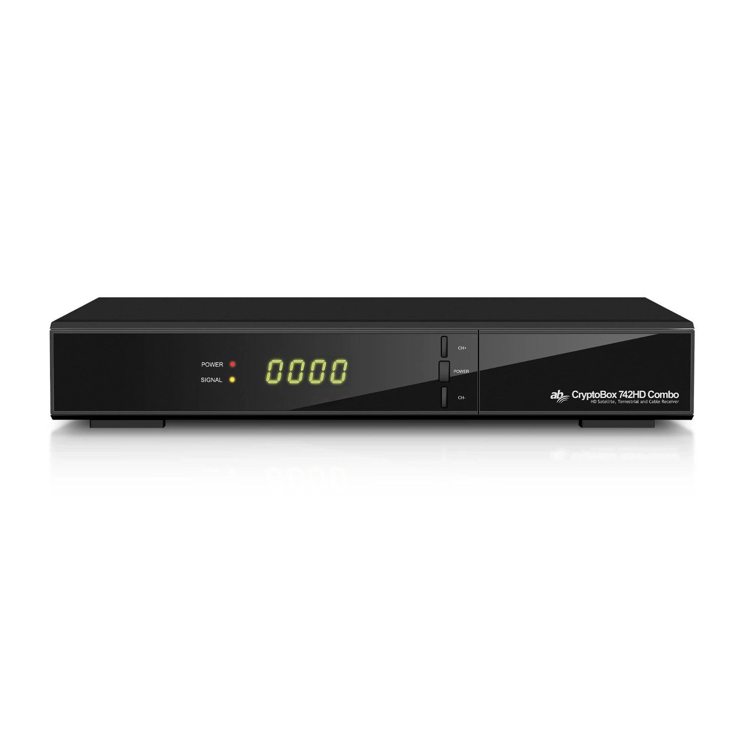 ab-com CryptoBox 742HD Combo DVB-T2/S2/C Full HD-Empfänger DVB-T2 Receiver (Bildformate: 4:3, 16:9 Pan & Scan, Letterbox)