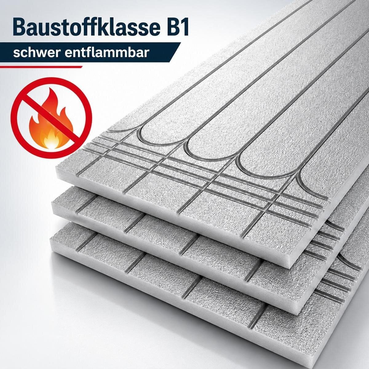 Xlmoebel (6HMOZBOU) Dämmplatte XPS Dämmplatte 120 x 60 cm–30 mm–Alu kaschiert–B1 schwer entflammbar