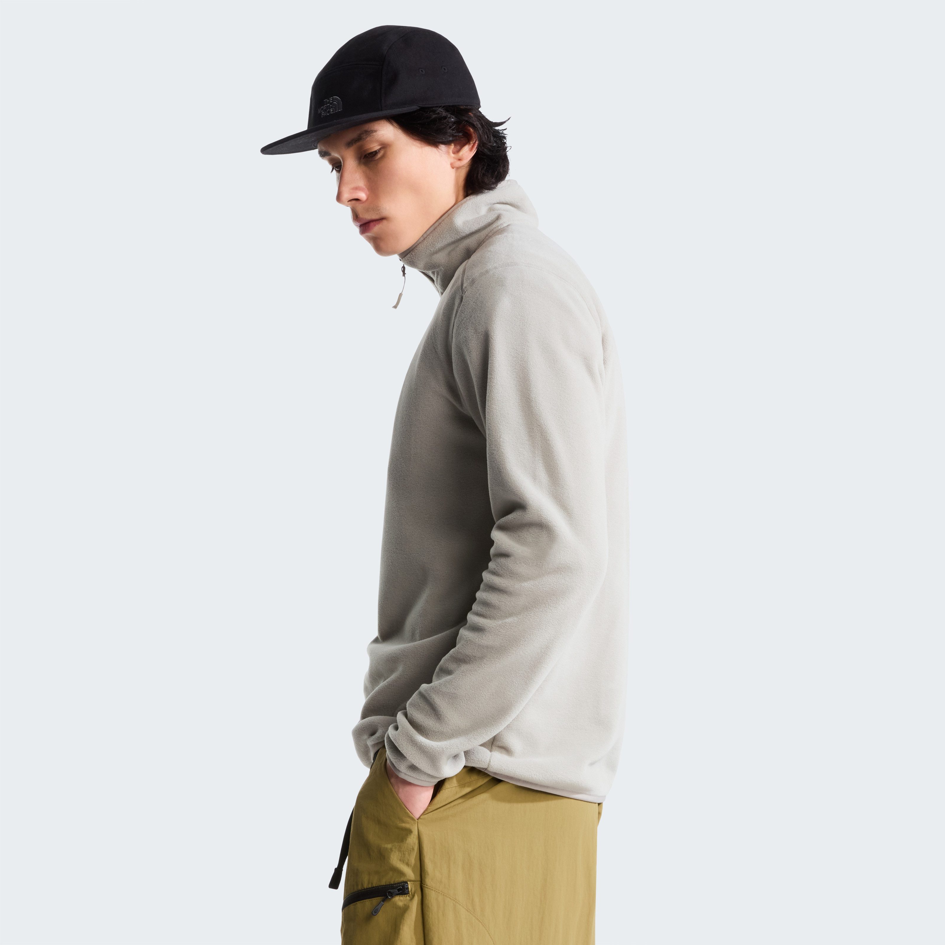 The North Face Fleecepullover M GLACIER 1/4 ZIP - EMBROIDERED LOGO mit 1/4-Zip-Design, atmungsaktiv, schnell trocknend, wasserabweisend
