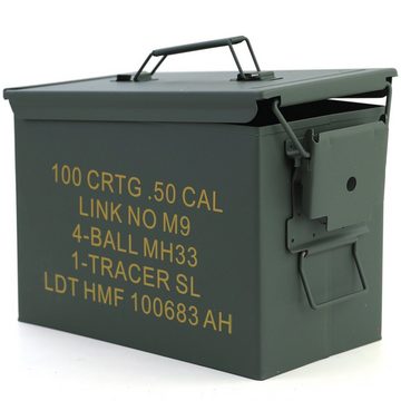 RAMROXX Transportbehälter Munitionskiste Ammo Box Metallkiste Transport Metallbox 327x185x227mm grün