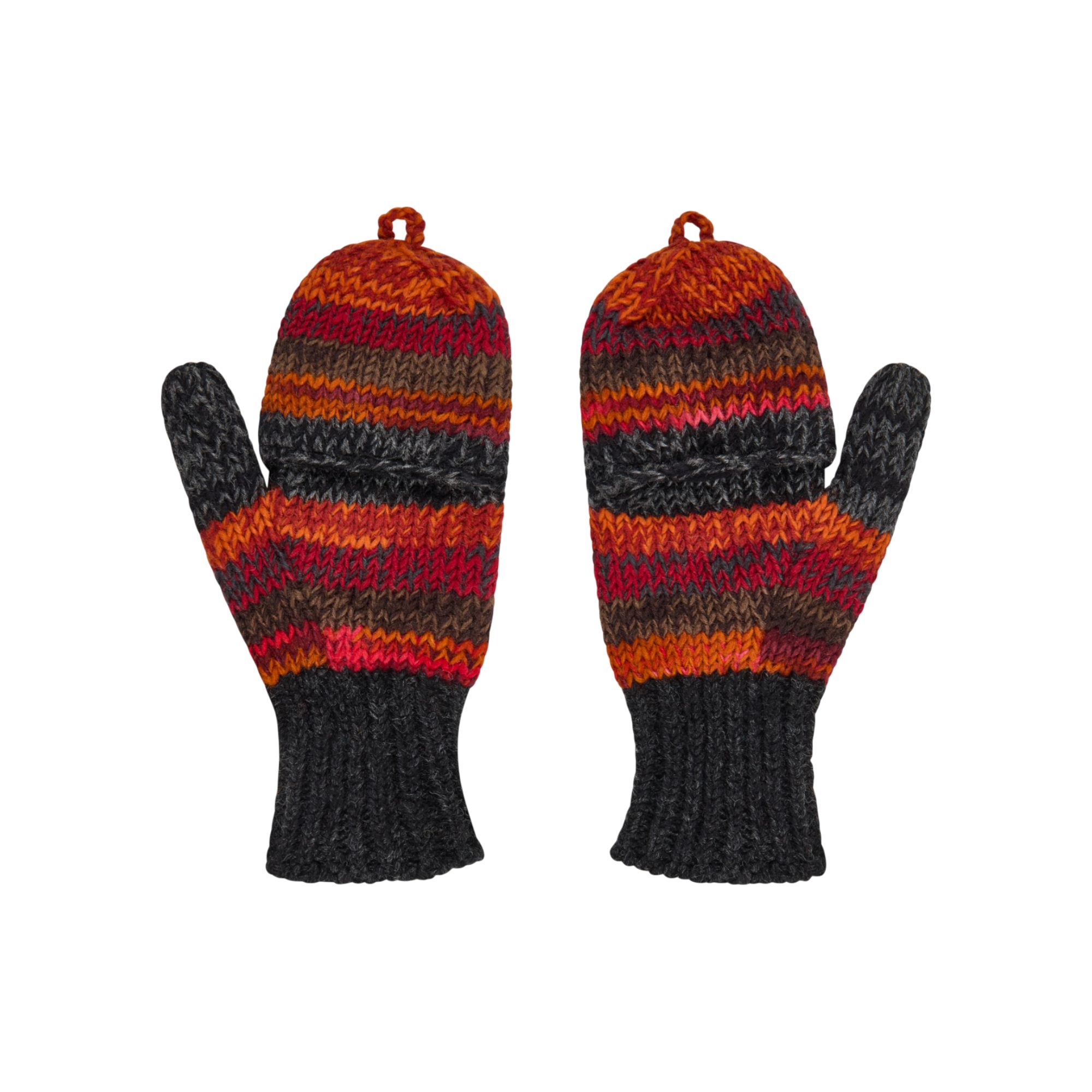THC Natural Line Strickhandschuhe THC Klapphandschuhe 815 (1-St., 1 Paar) abklappbare Fingerspitzen