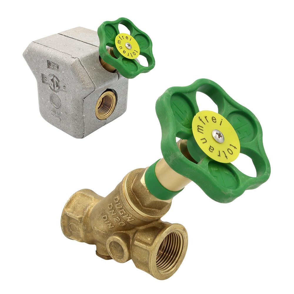 Absperrventil KFR-Ventil 3/4" mit Prüfschraube und Dämmschalle