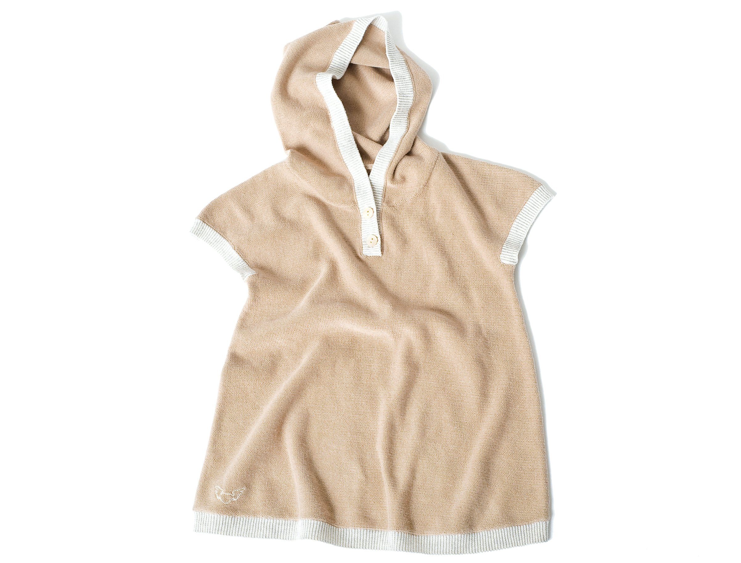 petit amour Strickkleid Baby- & Kleinkindermode SAMANTHA Biobaumwolle Kapuze (Packung, 1-tlg) in Unifarben mit Strickkapuze nach GOTS zertifiziert von petit amour.