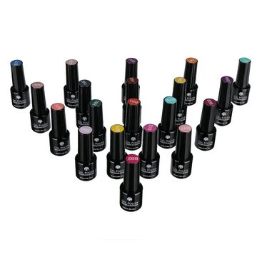 MAEREX UV-Nagellack-Set 20 Farben UV Nagelgel Set 5ml, mit Basislack und Decklack