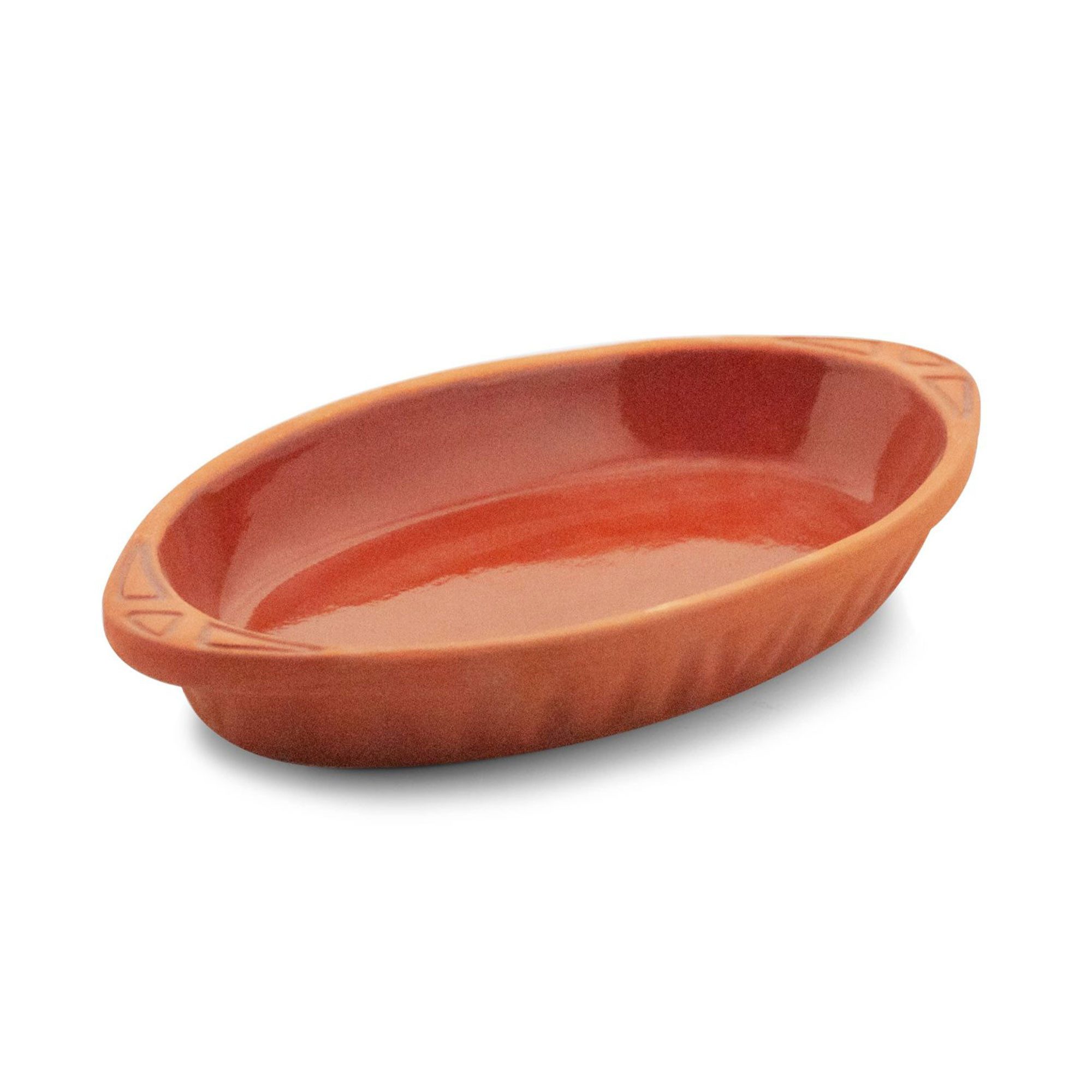 VIAPOT Auflaufform KILIS Medium Ton-Auflaufform, 600 ml, Terrakotta (Naturton), (1-St), Natur-Terrakotta-Auflaufform für Backofen und Grill