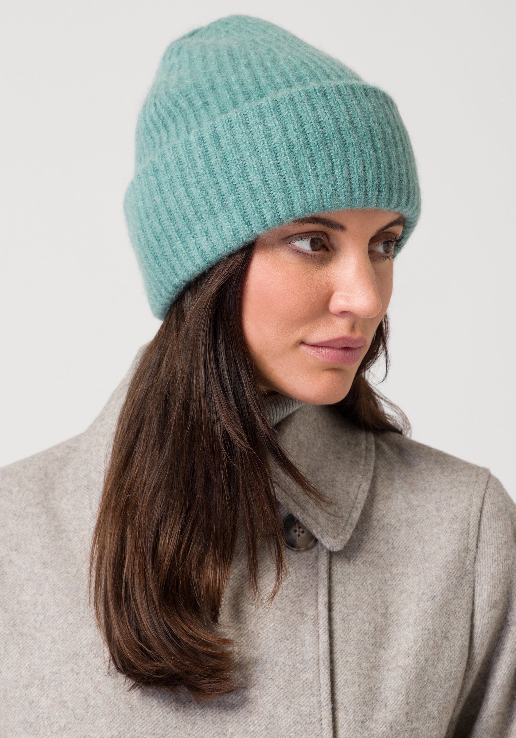 Style & Republic Beanie Style Republic Kaschmir Chunky Beanie Damen mit breitem Umschlag