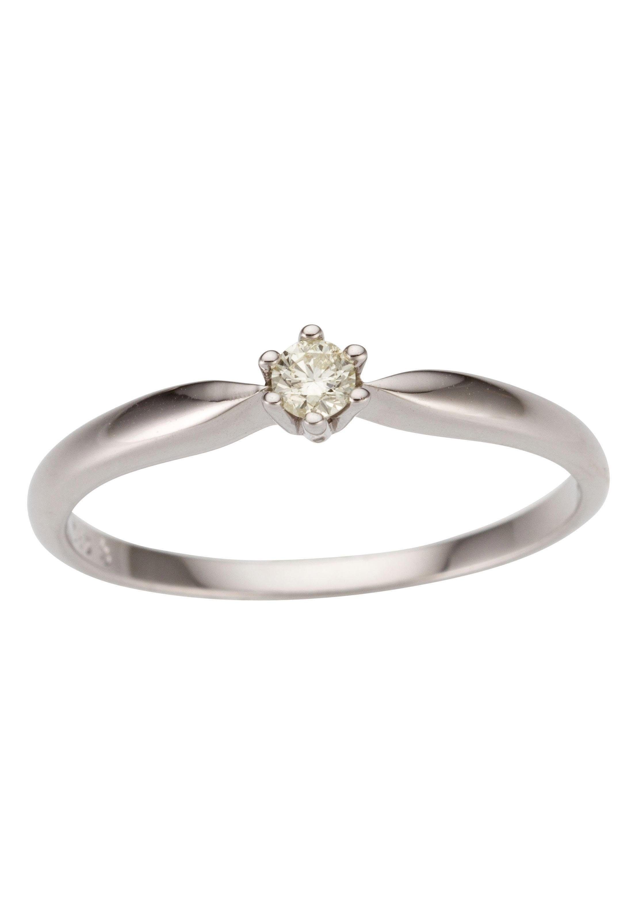 Firetti Solitärring Schmuck Geschenk Gold 750 Damenring Verlobungsring Goldring Solitär, mit Brillant