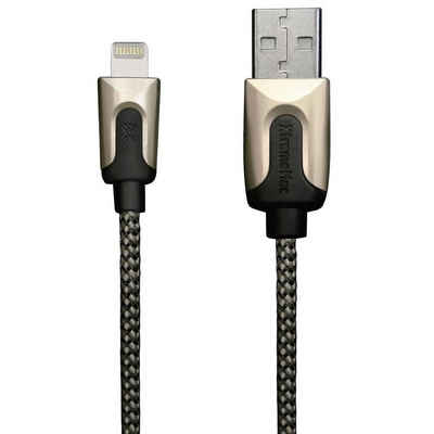 XtremeMac »HQ Premium Lightning-Kabel 2m Gold« Smartphone-Kabel, USB Typ A, Apple Lightning, Lightning-Stecker, zum Laden und als Datenkabel, passend für Apple iPhone, iPad und iPod