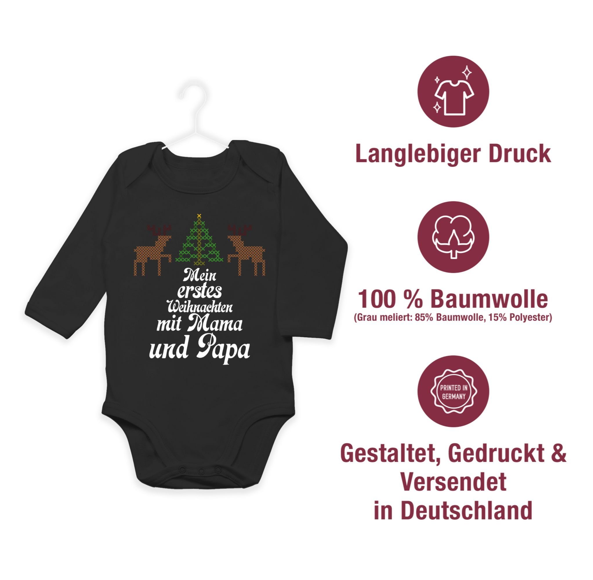 Baby Rentiere - Ugly Mein sweater Schwarz Shirtracer Shirtbody Weihnachten - Kleidung Weihnachten erstes 3