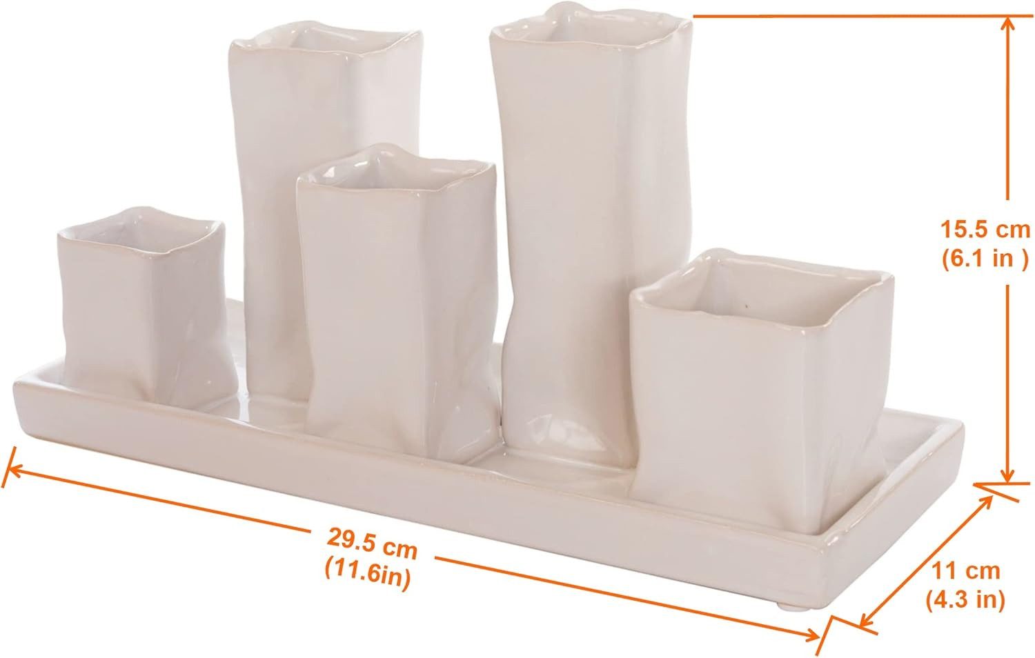 Jinfa Dekovase Handgefertigte kleine Keramik Deko Blumenvasen (Set, Je nach günstig online kaufen