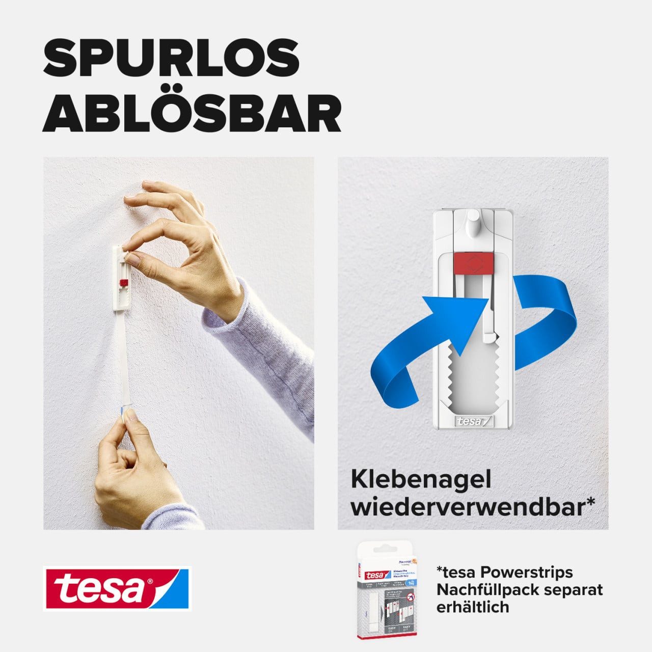 tesa Wandhaken tesa Klebenagel Traglast 1 kg, 2 Stück