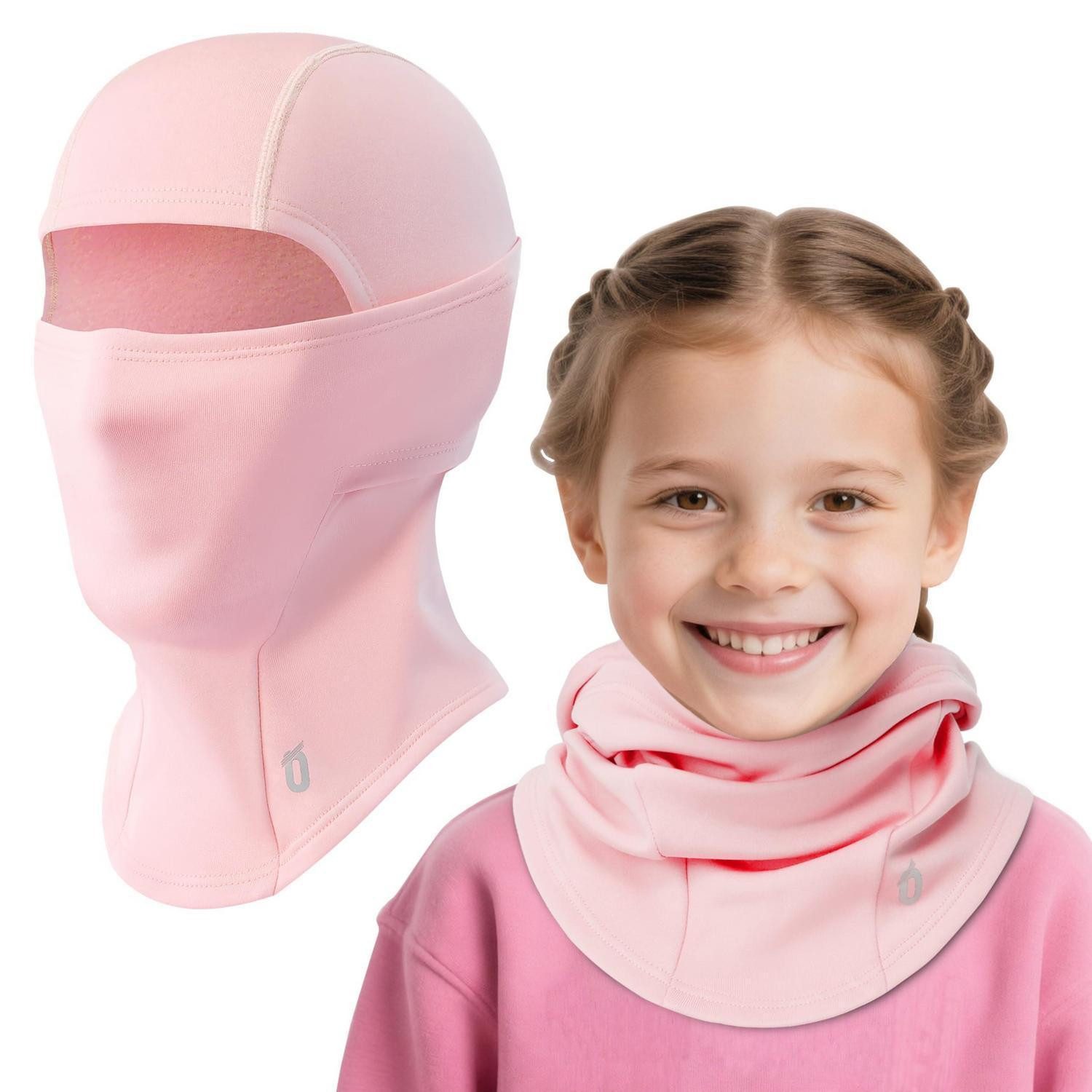 Sturmhaube Sturmhaube Kinder Skimaske Fleece Winddicht Jungen Mädchen Rosa
