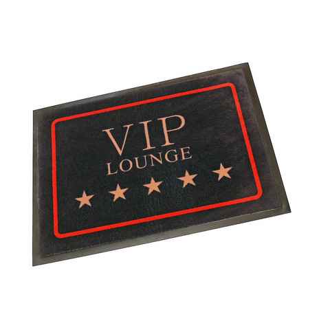 Fußmatte VIP Lounge, HANSE Home, rechteckig, Höhe: 8 mm, Motiv-Druck, mit Spruch, Schrift, Robust, Rutschhemmend, Waschbar