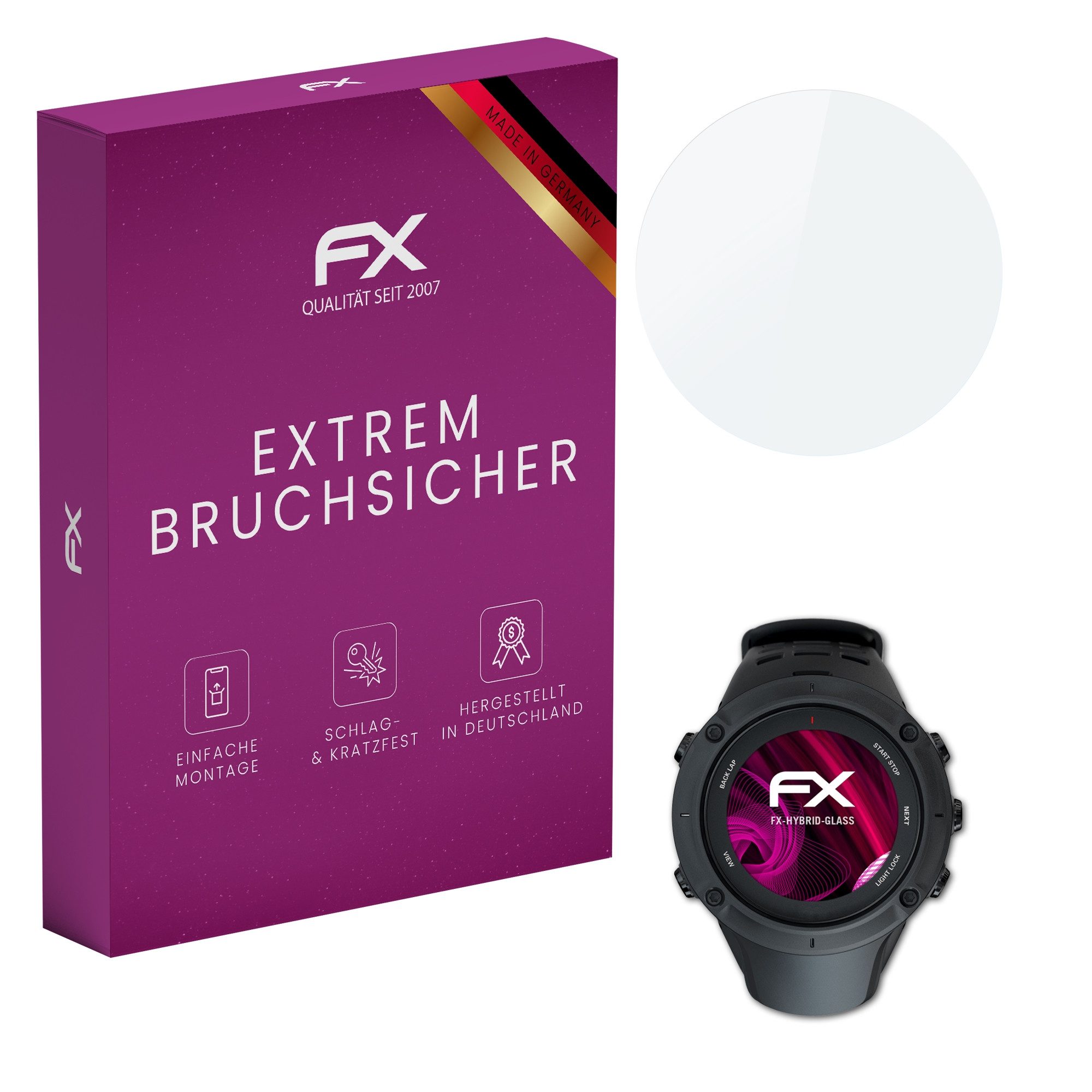 atFoliX Schutzfolie Panzerglasfolie für Suunto Ambit3 Peak, Ultradünn und superhart
