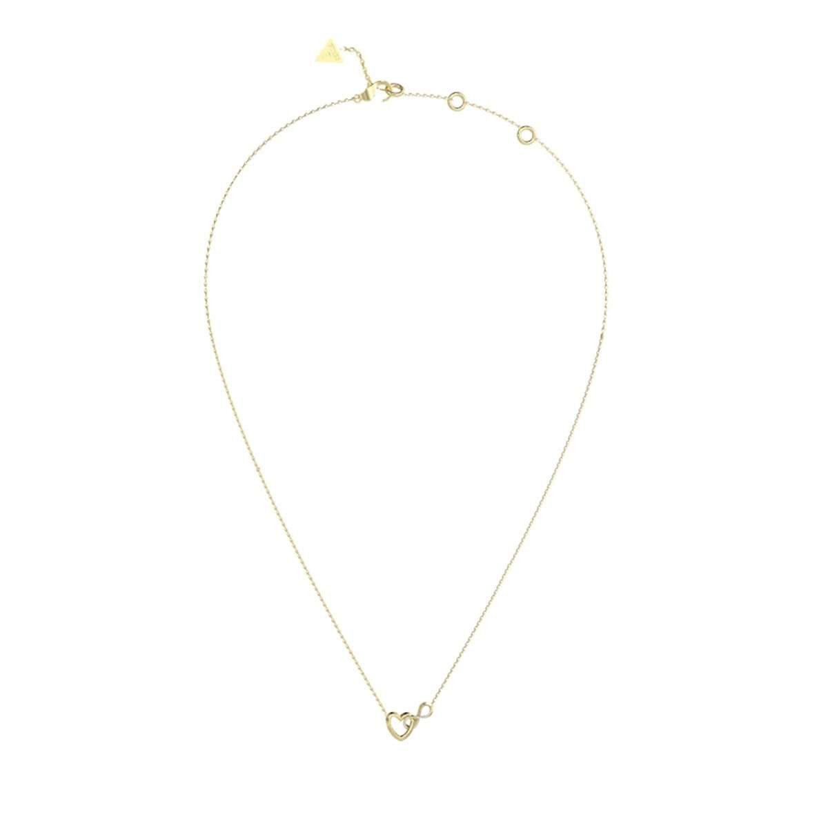 Guess Kette mit Anhänger JUBN05530JWYGT/U, für Damen Herz Unendlichkeitszeichen Goldfarben