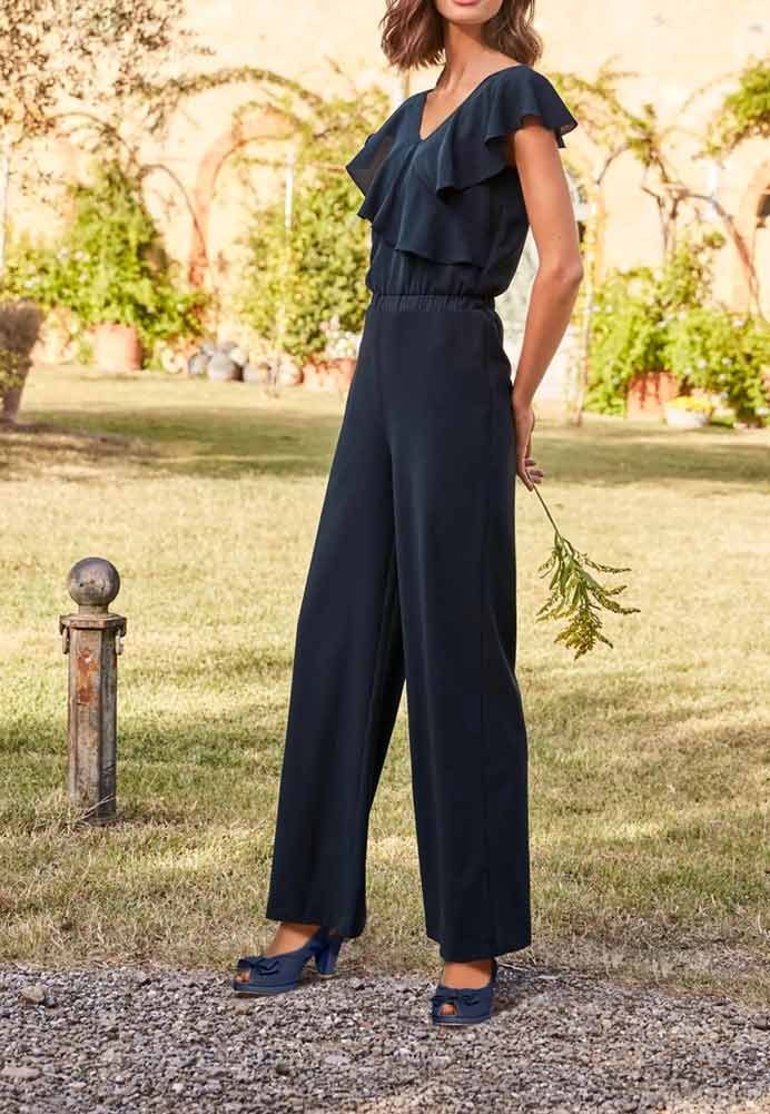 nachtblau heine Damen Overall Overall HEINE mit Volants,