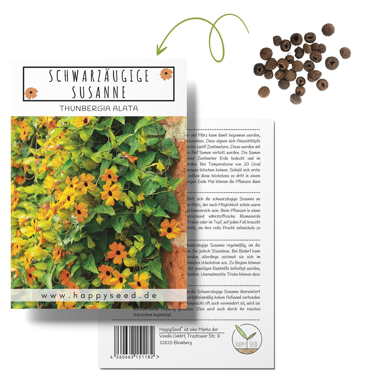 HappySeed Blumensamen Schwarzäugige Susanne - Thunbergia alata, Blumen günstig online kaufen