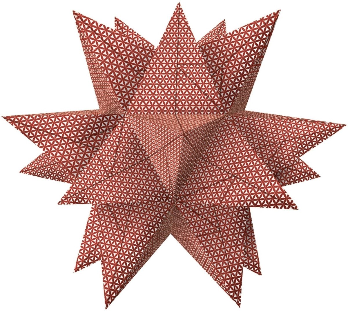 Ursus - Ludwig Bähr Bastelfilz Faltblätter Aurelio Stern Delta weiß/rot 15x15cm