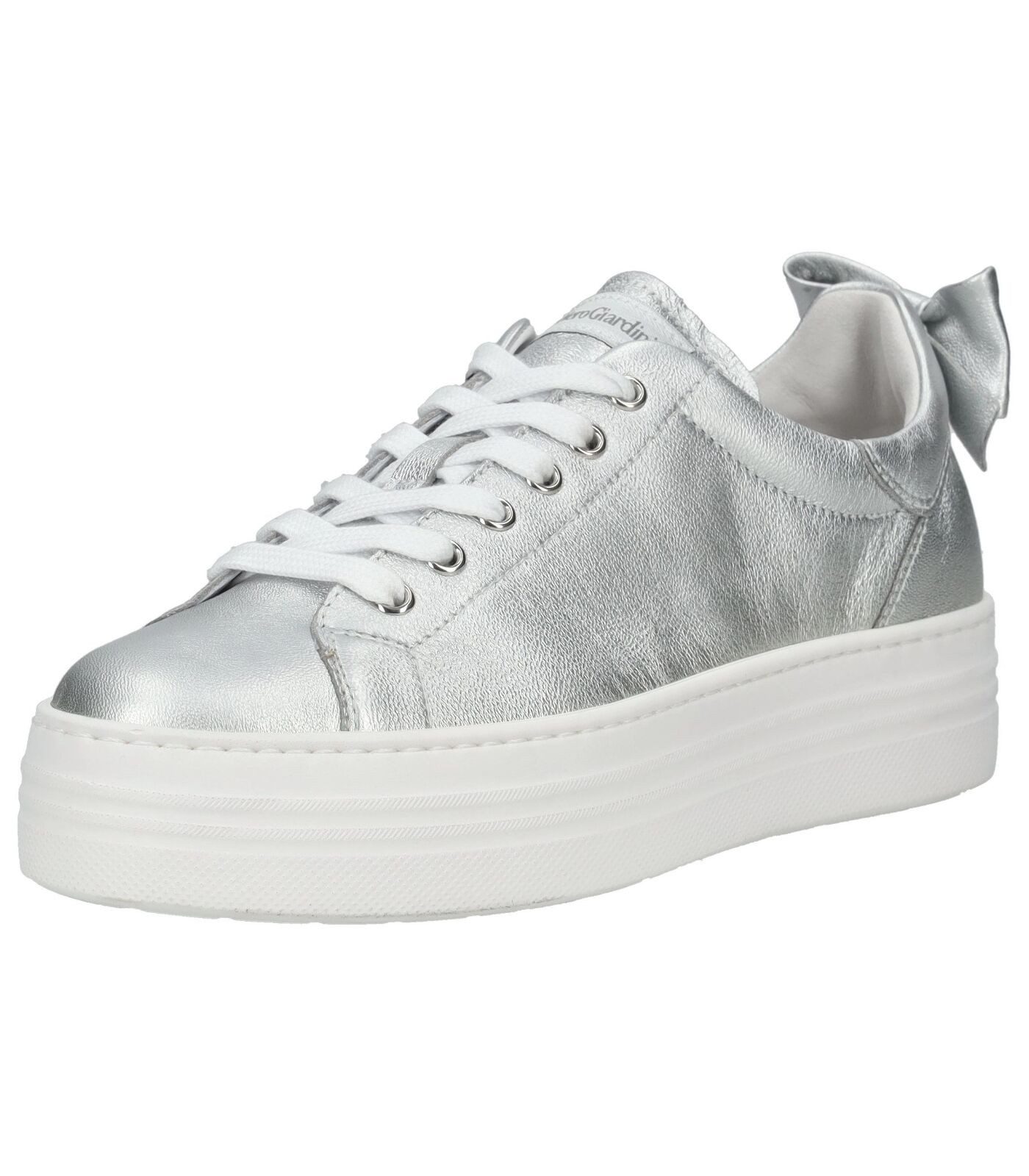 NERO GIARDINI - SCARPA SNEAKER RAGAZZA IN PELLE BIANCA CON CUORE E DET