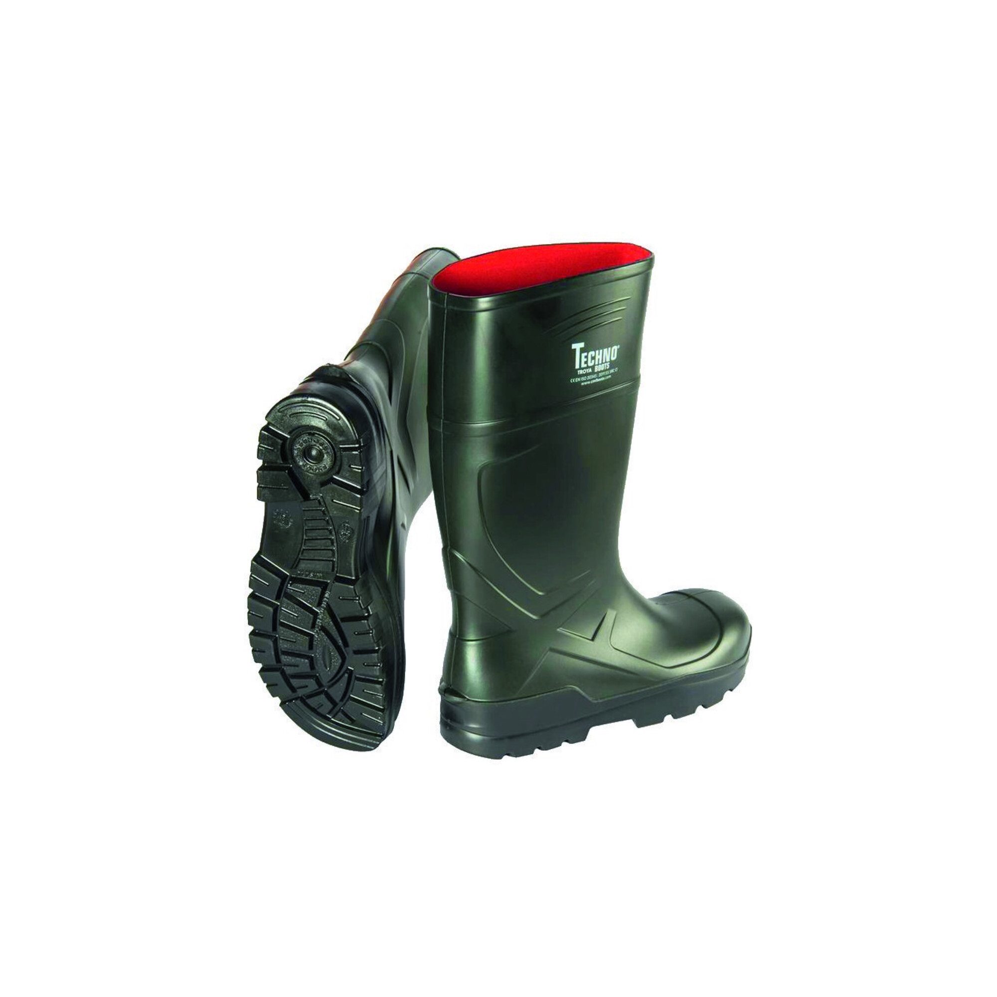 Stiefel 35334 VOSSO PU, S5, Grün Gr. 44 TECHNO BOOTS Sicherheitsstiefel