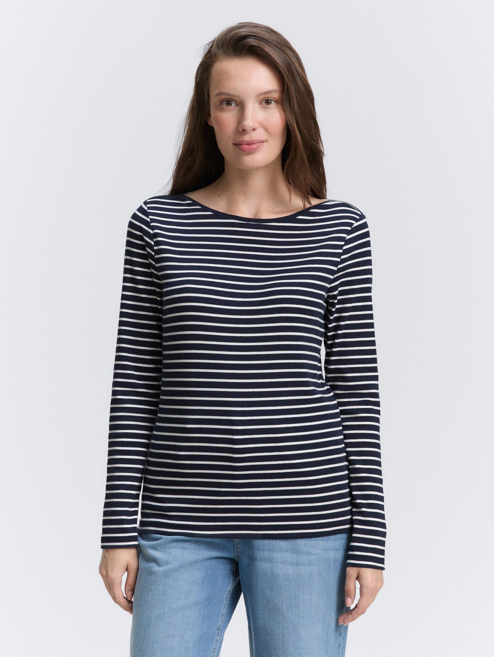 TOM TAILOR Langarmshirt T-Shirt Langarmshirt mit Streifenmuster günstig online kaufen