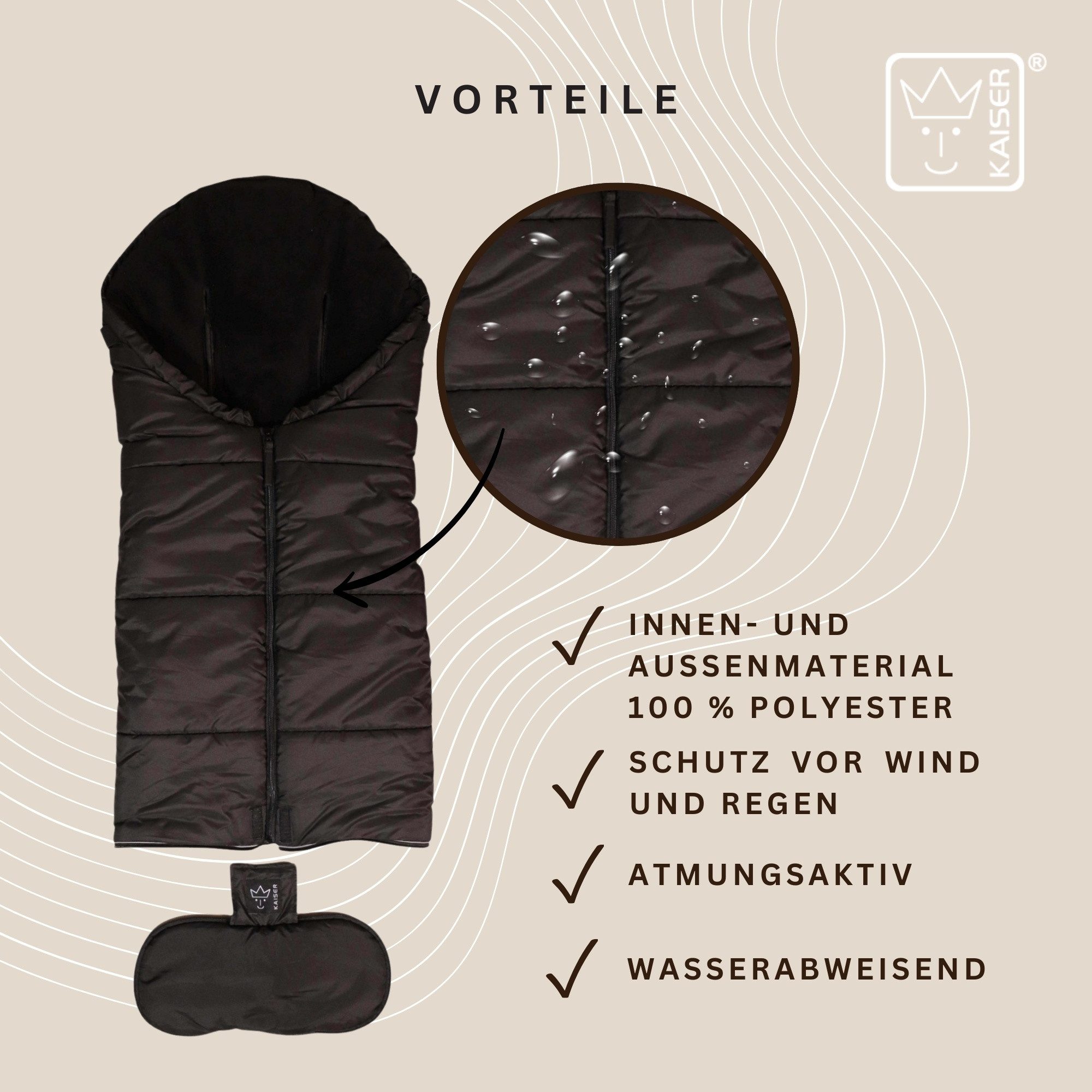 Kaiser Fußsack Sandy Thermo Kinderwagen Fußsack – Bild 4 von 5