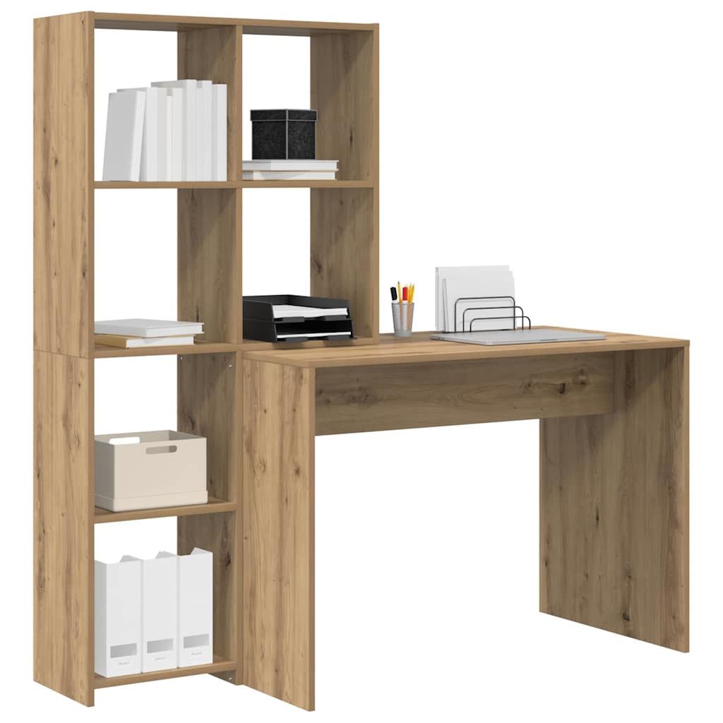 vidaXL Schreibtisch Schreibtisch mit Regal Eiche günstig online kaufen