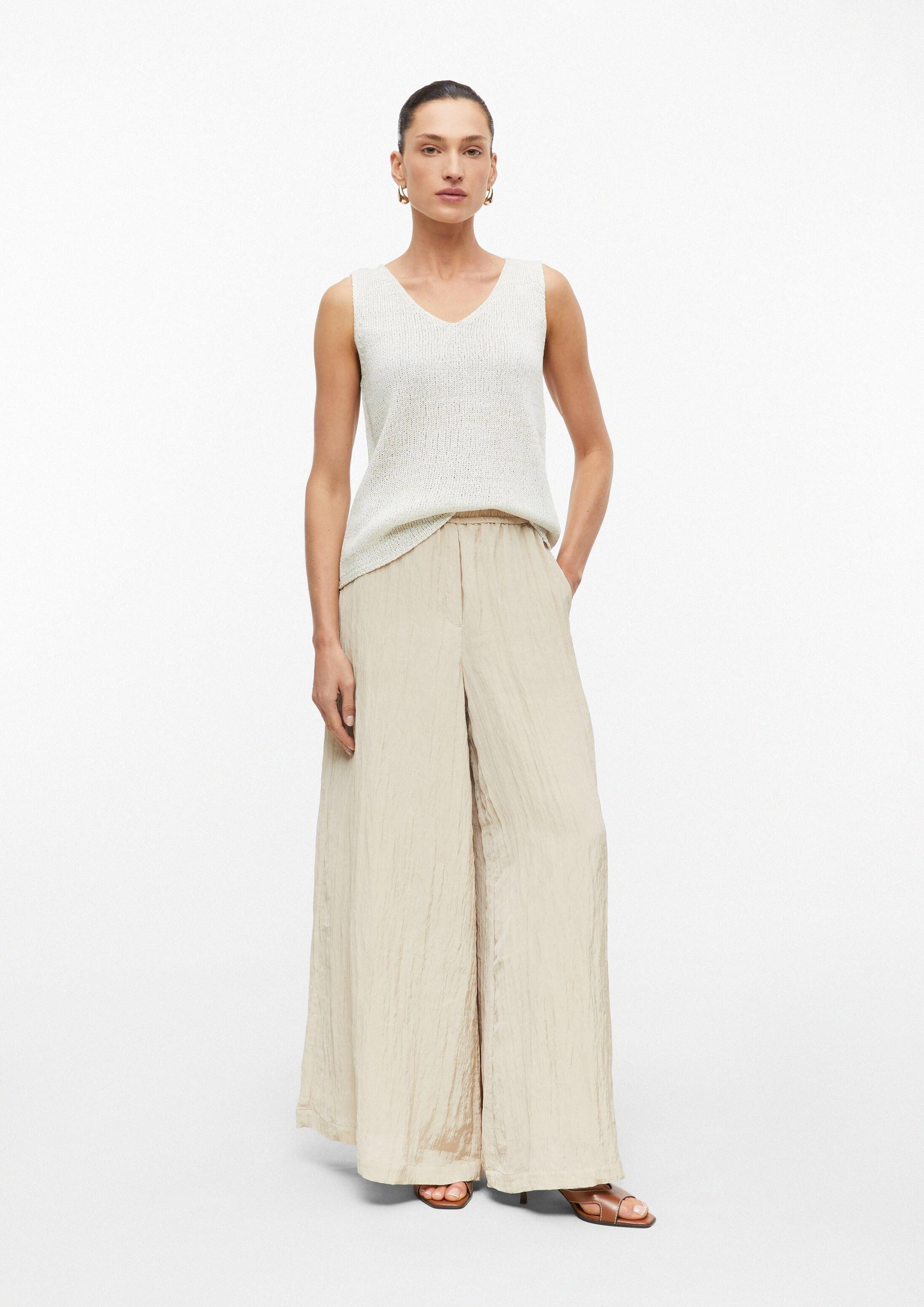 s.Oliver Chinos Hose Schimmernde High-Rise-Hose mit extra-weitem Bein – Bild 5 von 5