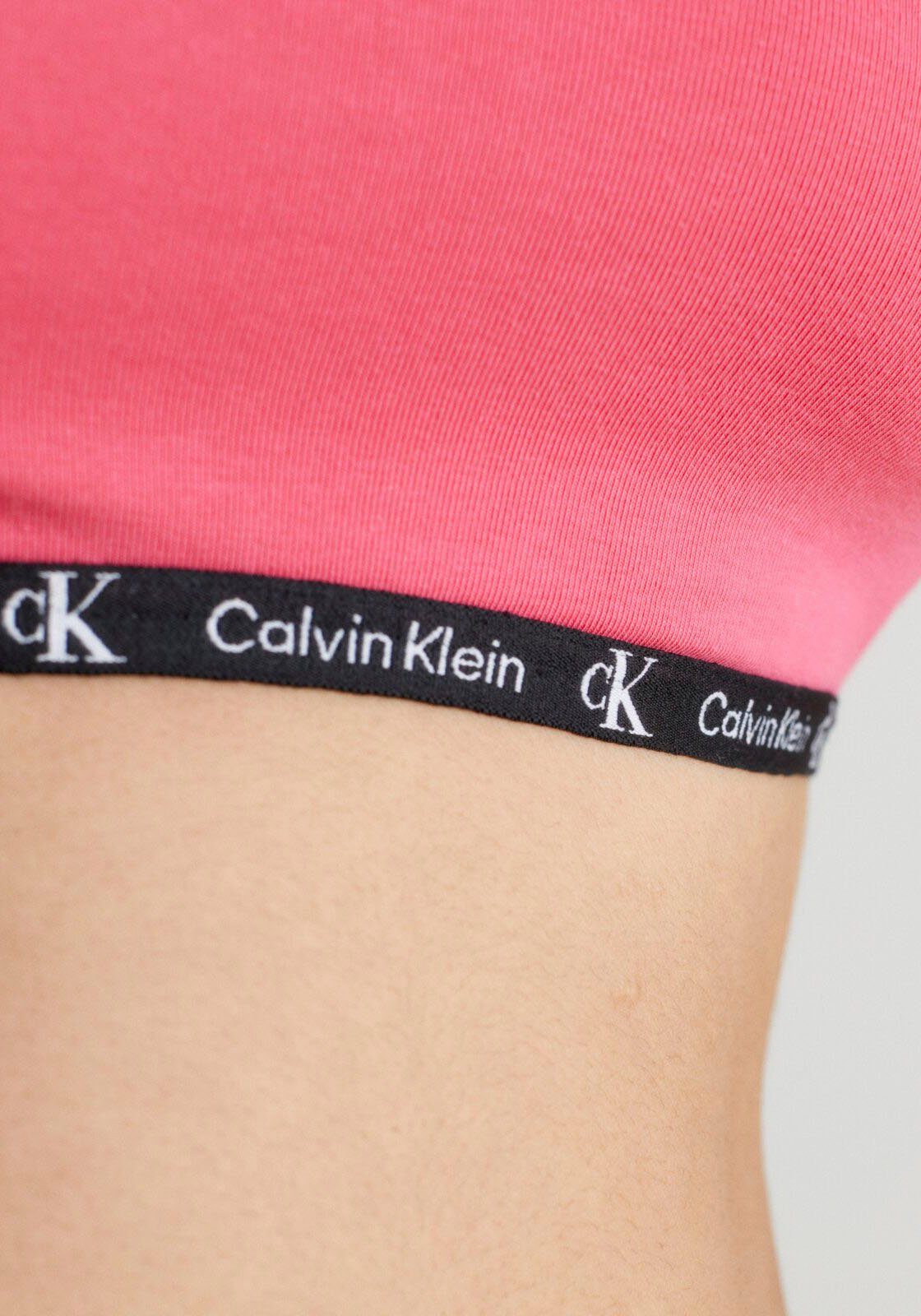 Calvin Klein Underwear Bralette-BH UNLINED BRALETTE 2-tlg., klassischem mit CK-Logobündchen (Packung, CERISE/SNOW_HEATHER 2er-Pack) 2PK