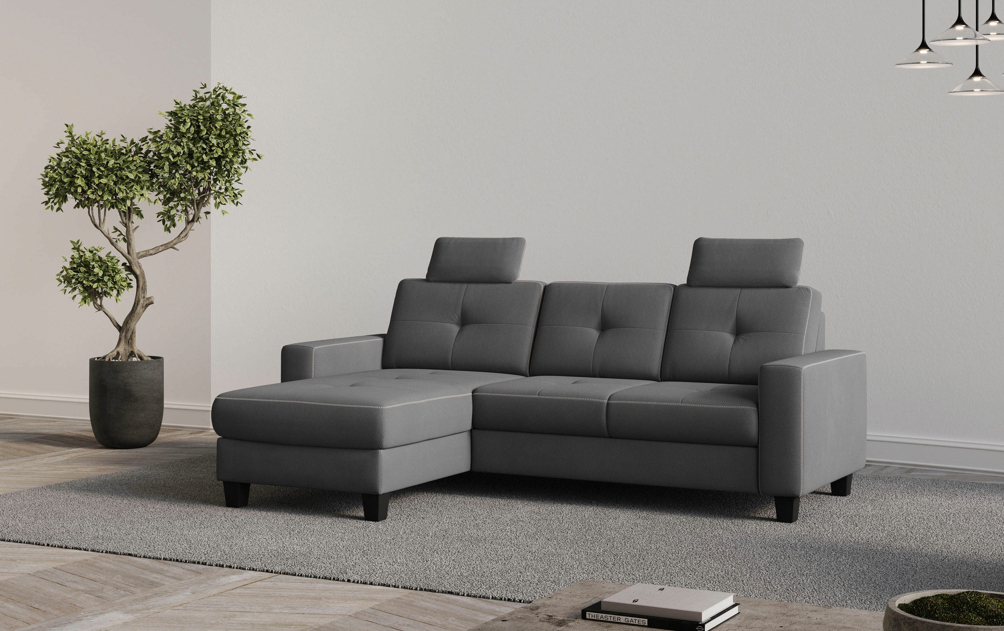 Home affaire Ecksofa Varese, wahlweise mit Bettfunktion und Bettkasten