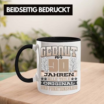 Trendation Tasse 90. Geburtstag Tasse Geschenk Frauen Männer Spruch Gebaut Vor 90 Jahre