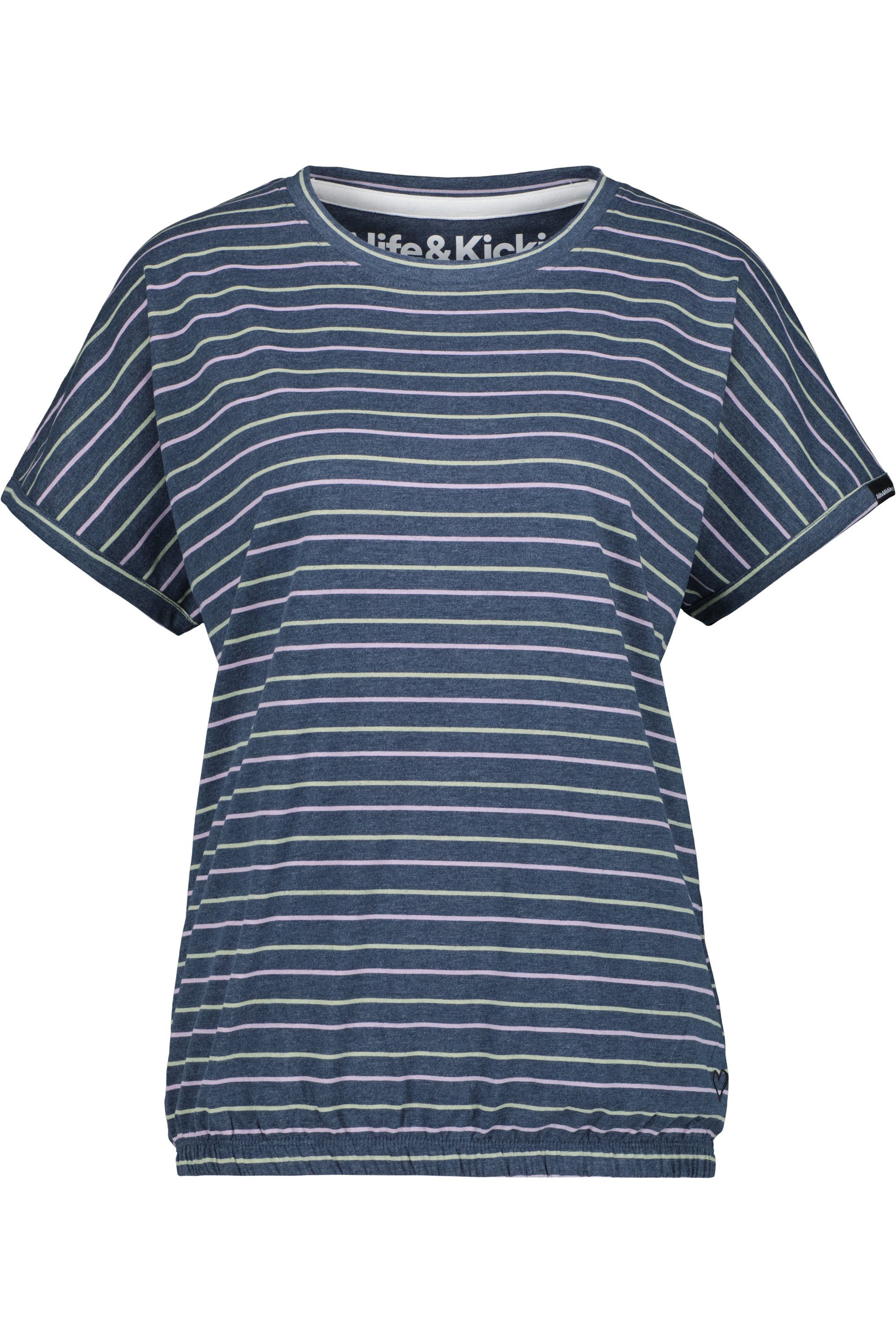 Alife & Kickin Rundhalsshirt Damen SunAK Z marine Kurzarmshirt, Shirt Shirt