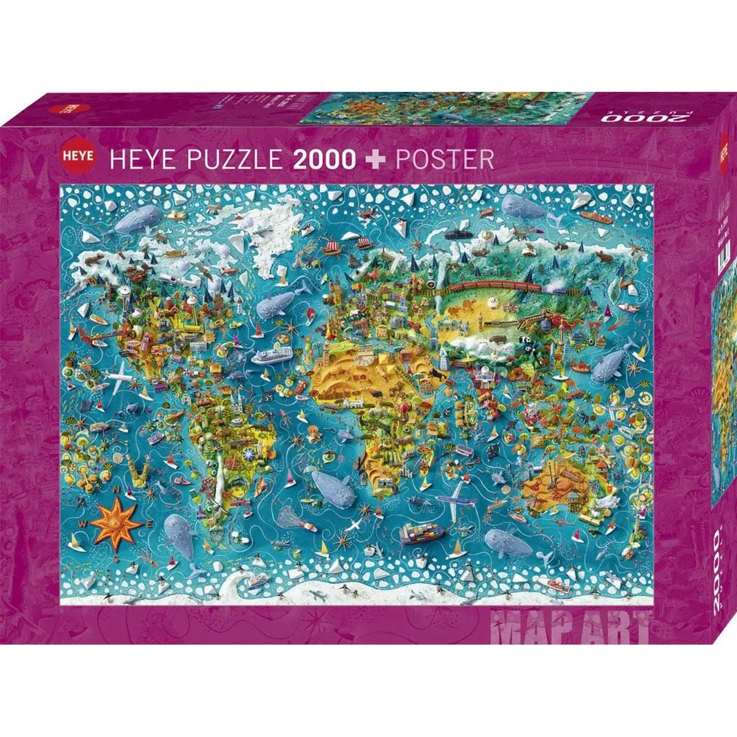 HEYE Puzzle Miniature World Puzzle 2000 Teile, 2000 Puzzleteile