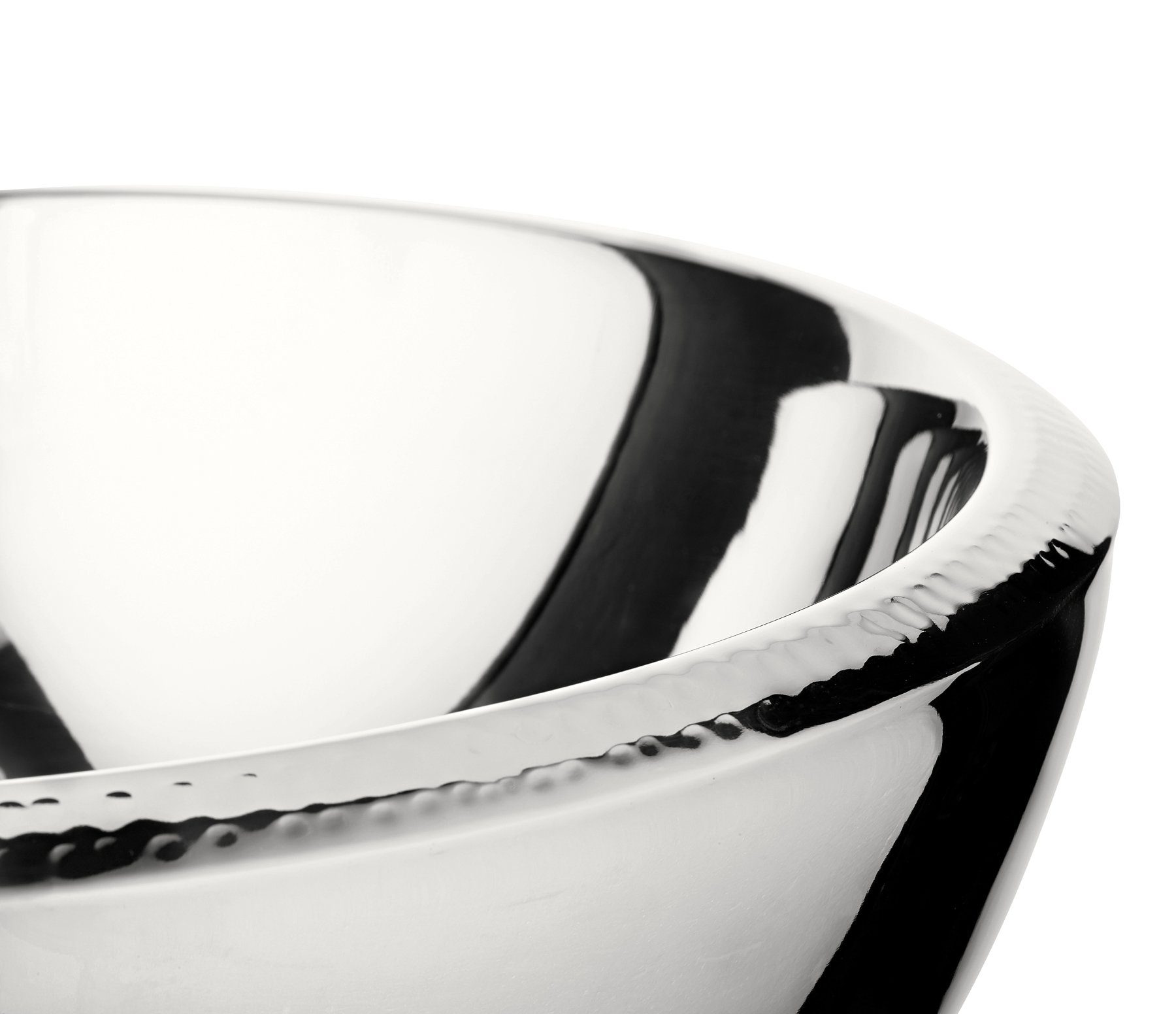 EDZARD Sektkühler Till, Doppelwandig, Edelstahl, gehämmert, hochglanzpoliert, H 24 cm, Ø 43 cm