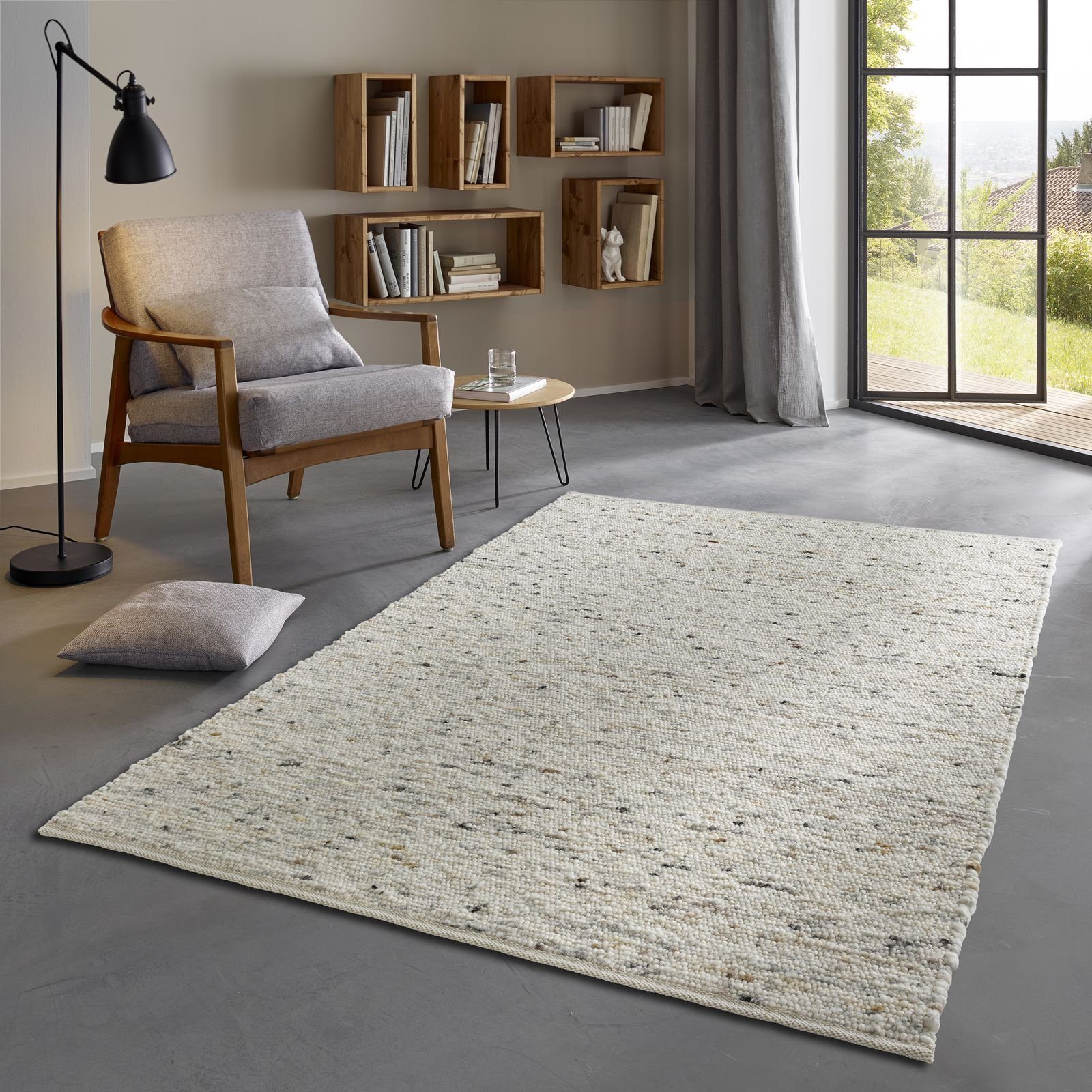 TaraCarpet Wollteppich TaraCarpet Fjord, rechteckig, Höhe: günstig online kaufen