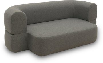 INOSIGN Schlafsofa Denair oval Federkern, 2-Sitzer durch Klappen verwandeln in eine Liegefläche