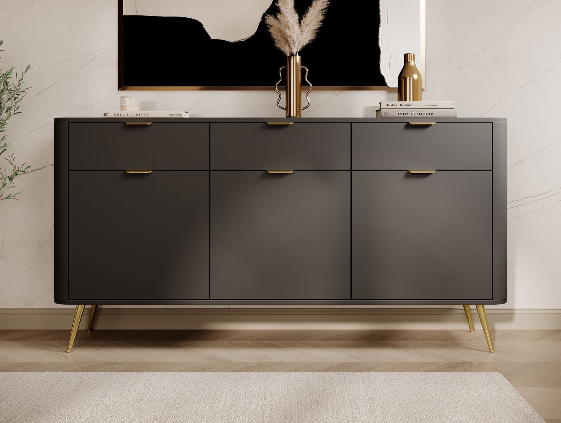 Selsey Sideboard OVAL, 3-türig mit 3 günstig online kaufen