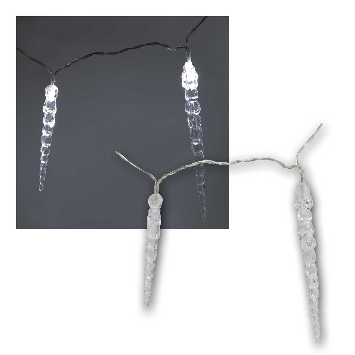 EGB LED-Lichterkette Eiszapfen-Lichterkette, 40 LED, Innen & Außen 230V