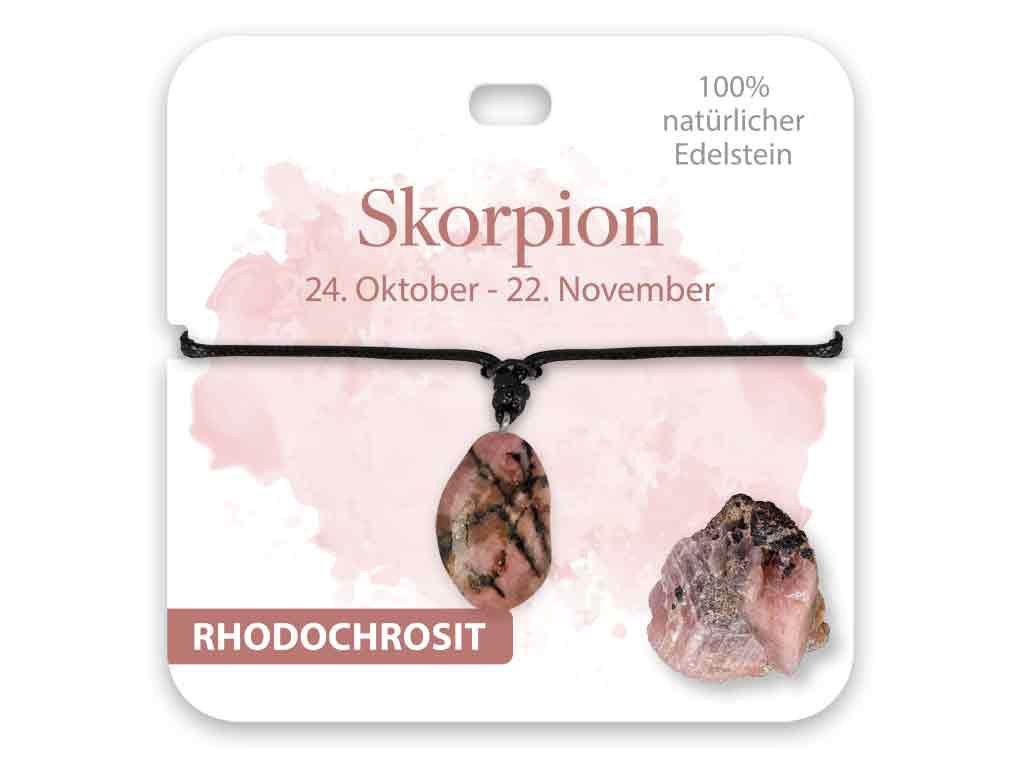 bb Klostermann Kette mit Anhänger BB Klostermann Edelstein Kette Rhodochrosit Sternzeichen Skorpion