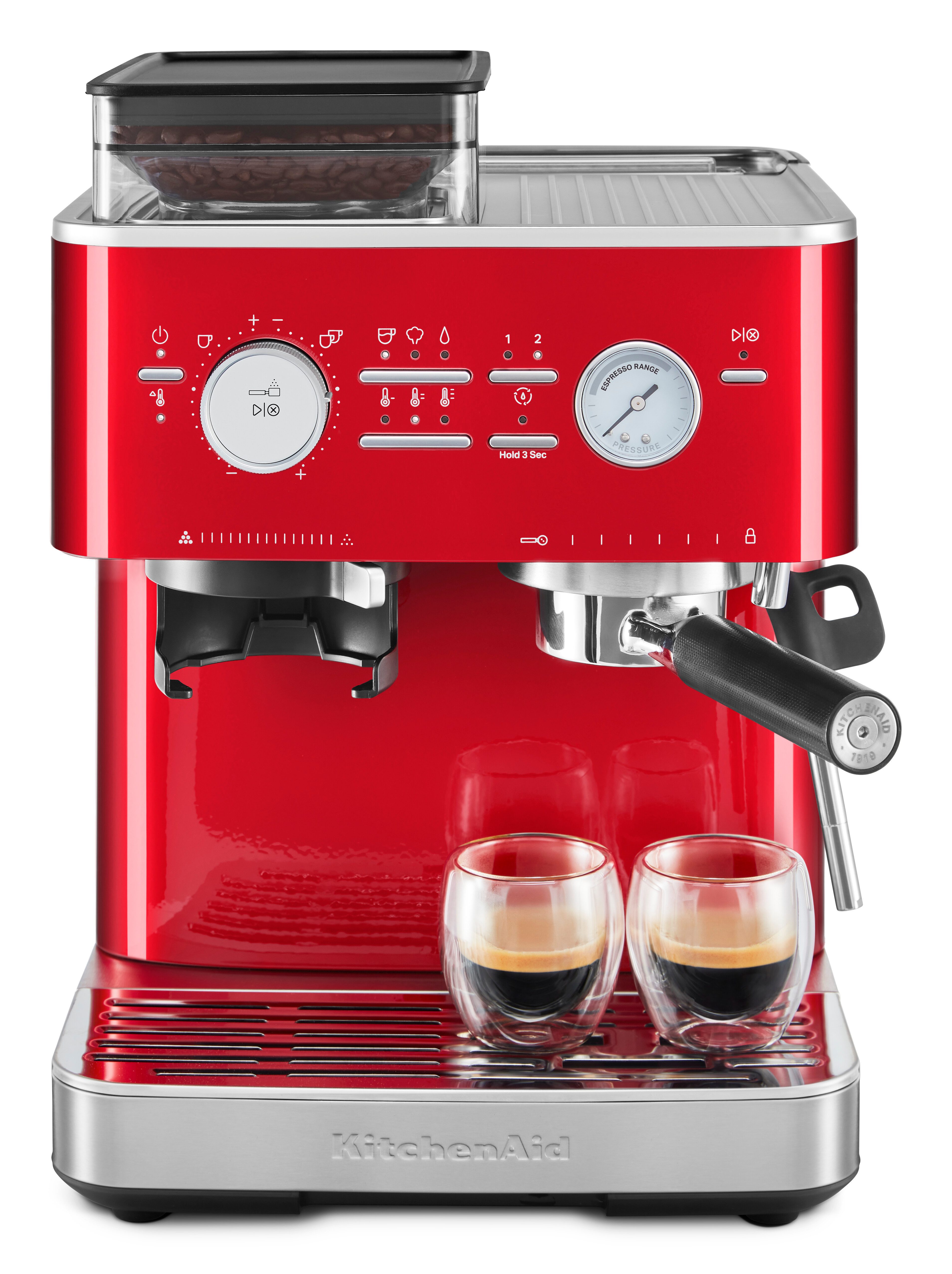KitchenAid Espressomaschine 5KES6551ECA, Siebträger mit Mühle