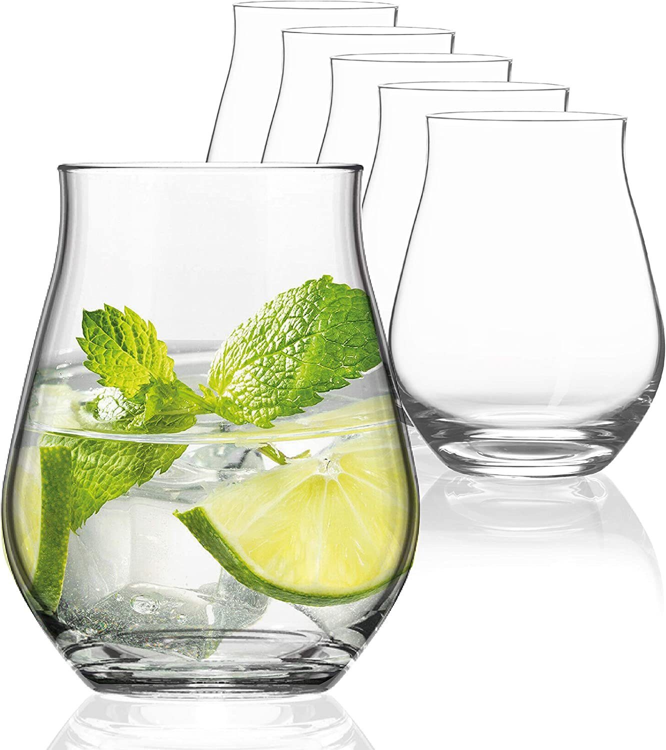 Longdrinkglas Sensorik Gin Gläser Set 6 Stück - Gin Tonic Gläser