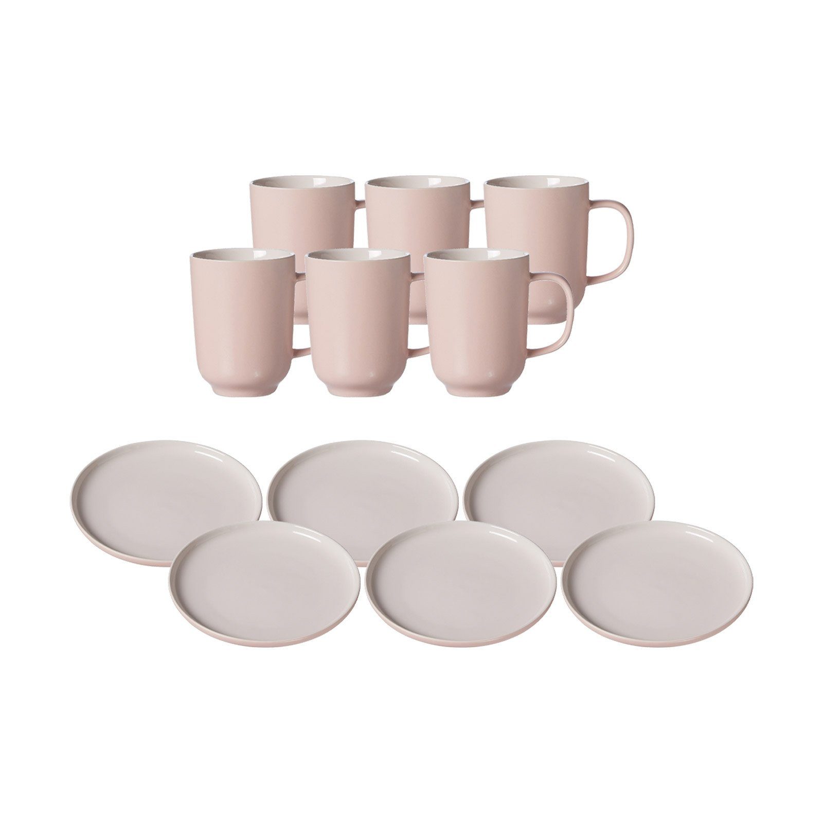 Ritzenhoff & Breker Kombiservice Kaffeeservice Jasper Keramik 12er Set (12-tlg), rosa