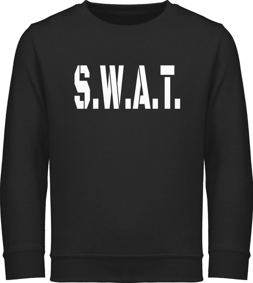 Shirtracer Sweatshirt S.W.A.T. Karneval Kostüm - Polizei SWAT Police  Spezialeinsatzkommando Karneval & Fasching