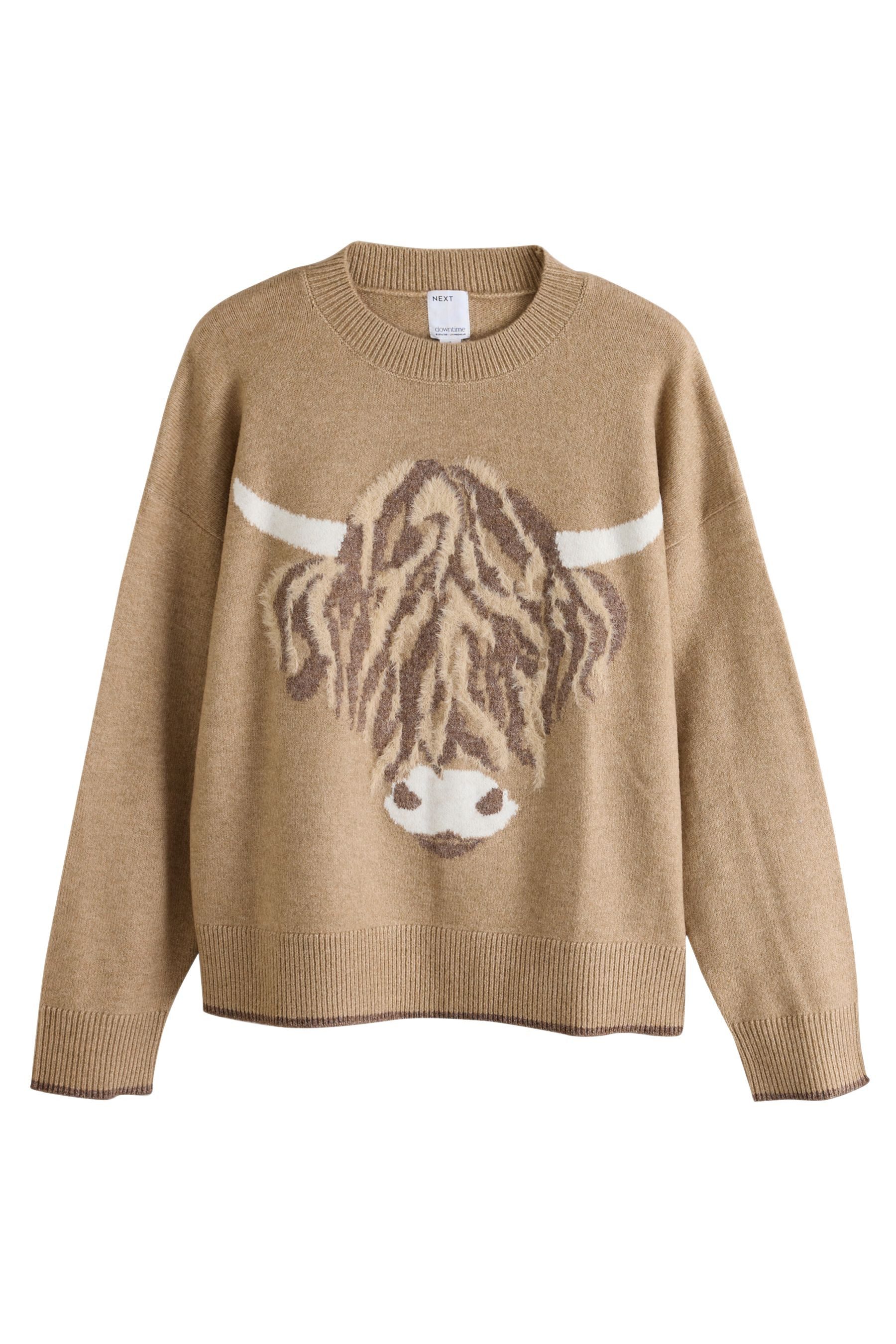 Next Top & Hose Loungewear-Set: Strickpullover und Flanellhose (2-tlg)