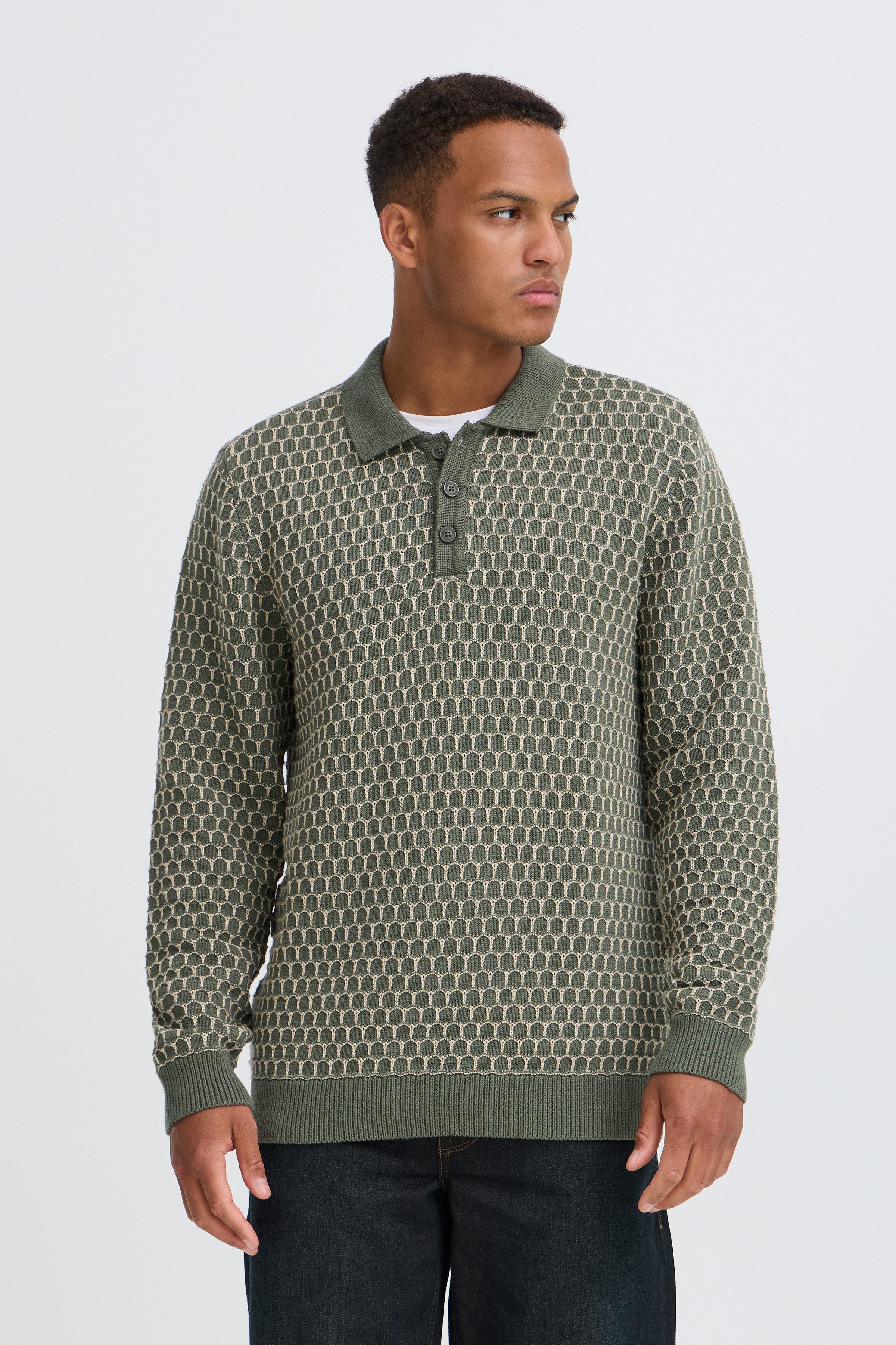 Blend Polokragenpullover BHDONG POLO Baumwolle, regular fit