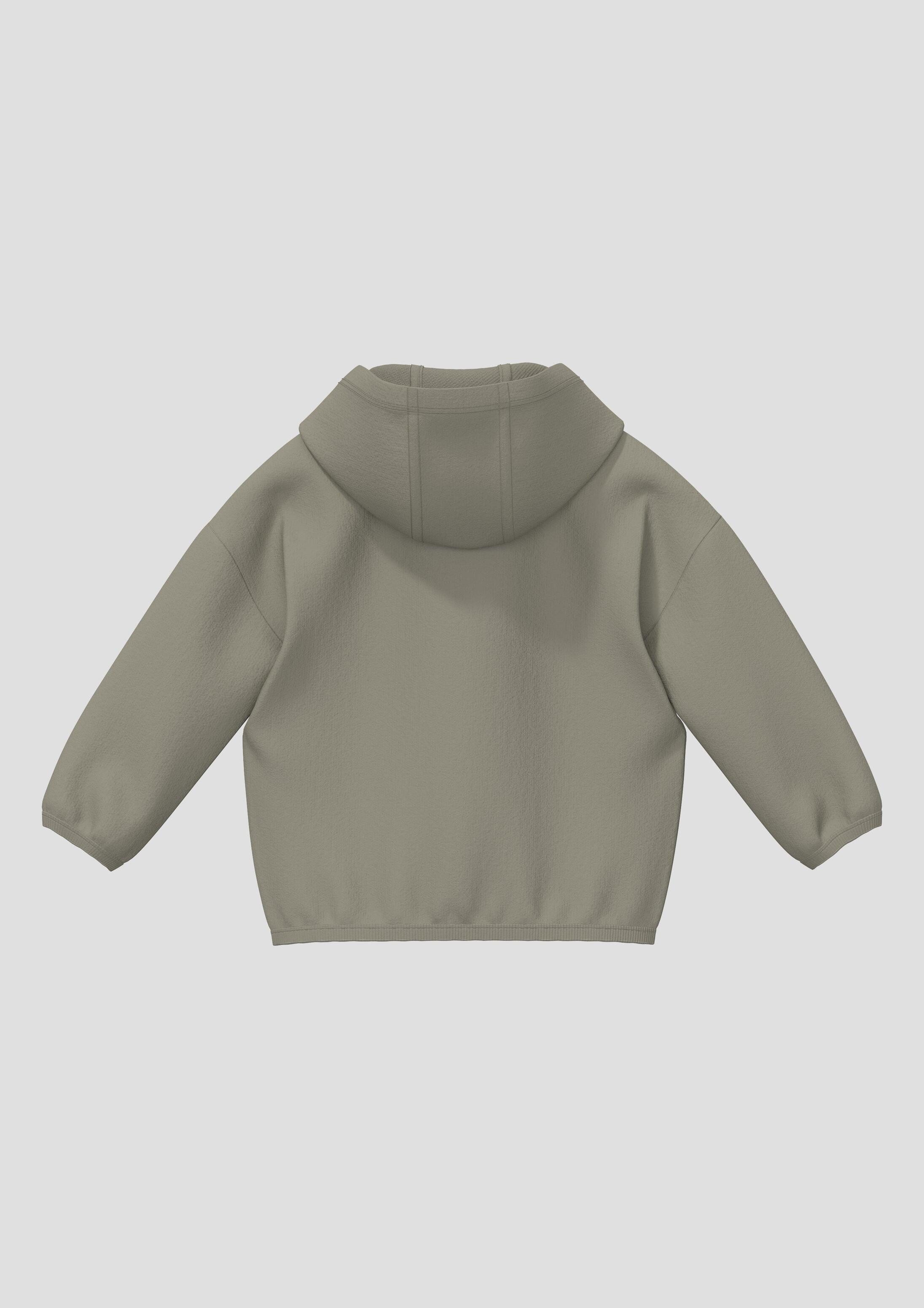 s.Oliver Sweatjacke Sweatshirt Jacke Sweatjacke mit Kapuze und Applikation