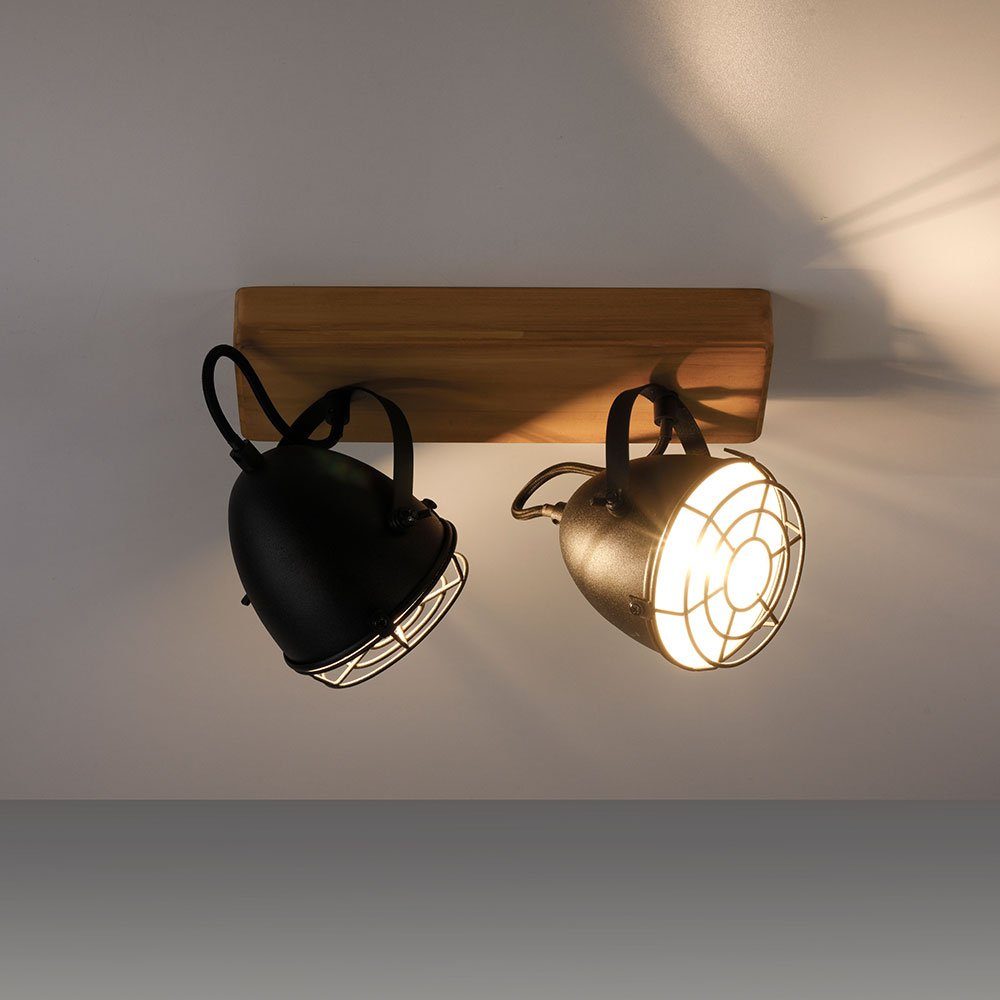 Deckenleuchte, nicht inklusive, Deckenlampe etc-shop Schlafzimmerlampe Spotleiste Leuchtmittel schwarz LED
