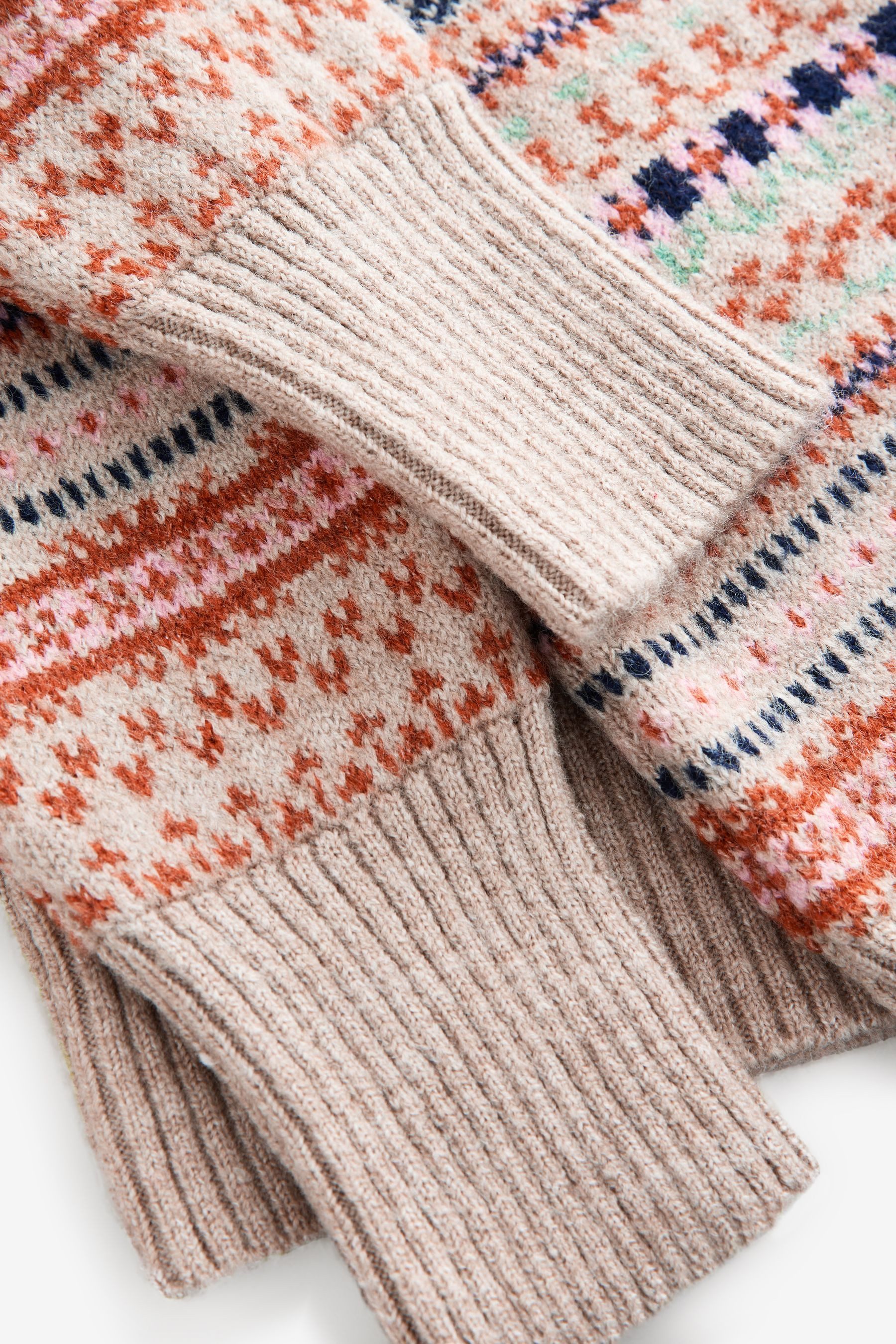 LAURA ASHLEY Norwegerpullover Laura Ashley Rundhalspullover mit Fairisle-Muster (1-tlg)